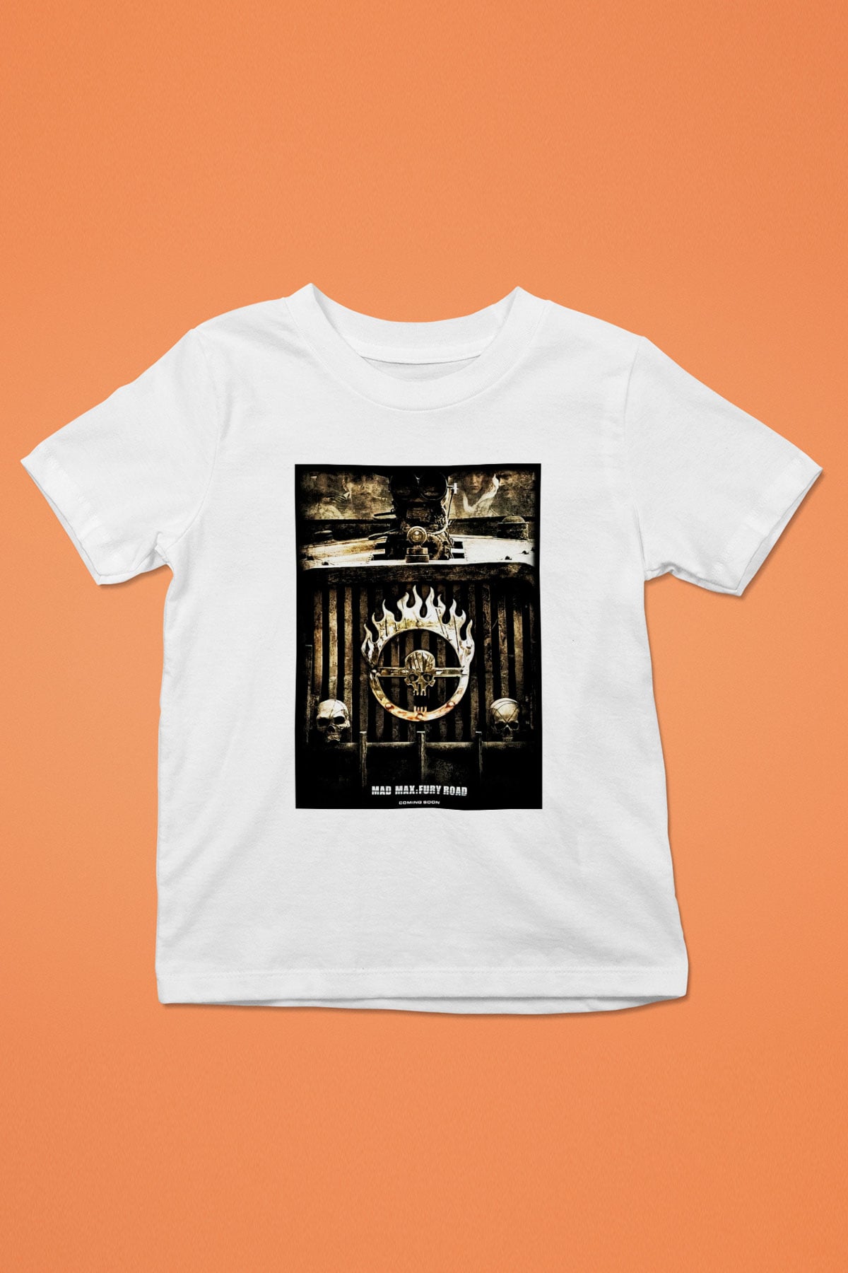 Mad Max Baskılı Beyaz Unisex Çocuk Tişört