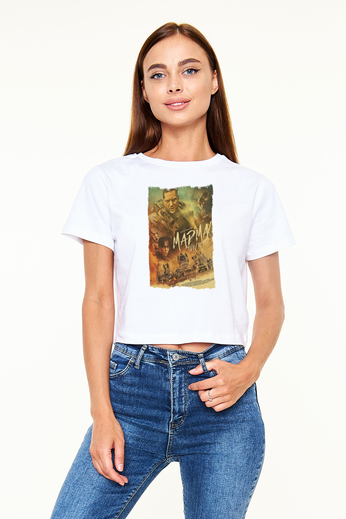 Mad Max Beyaz  Crop Top Tişört