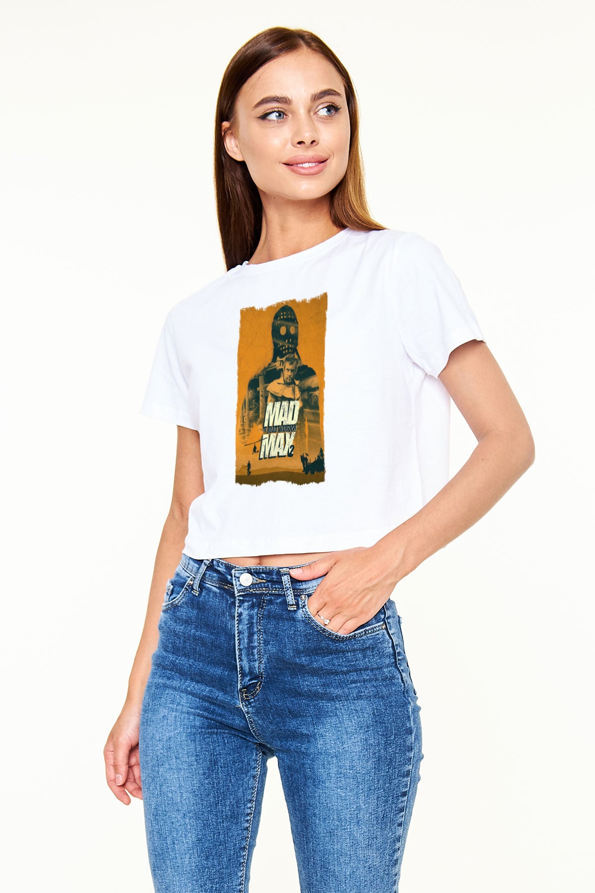 Mad Max Beyaz  Crop Top Tişört