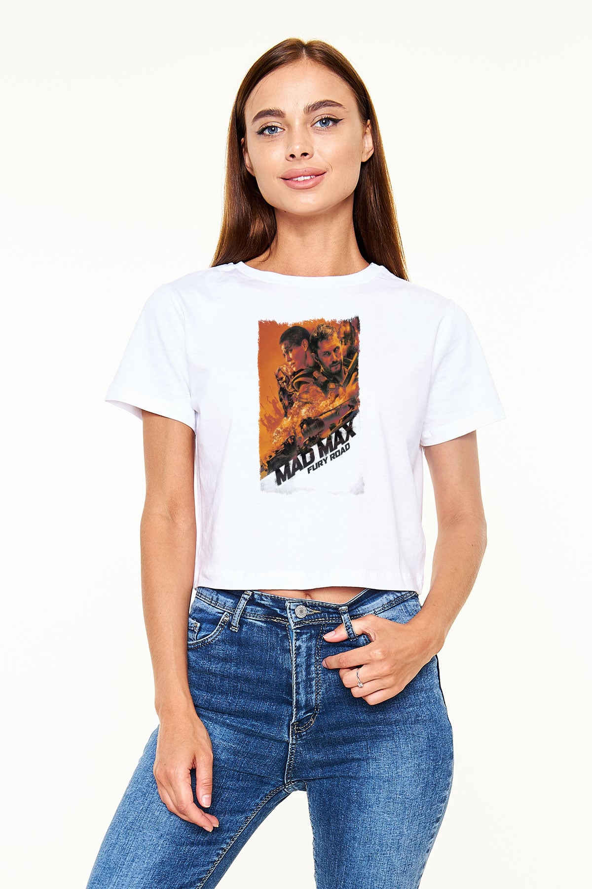 Mad Max Beyaz  Crop Top Tişört