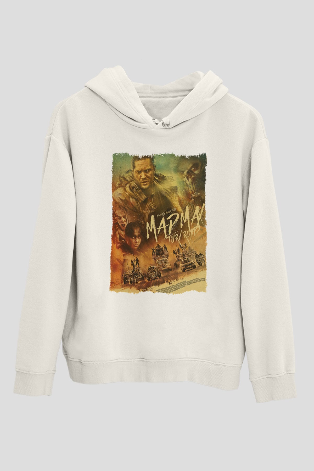 Mad Max Beyaz Unisex Hoodie