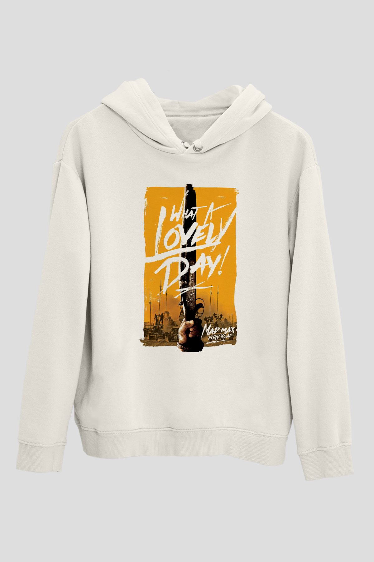 Mad Max Beyaz Unisex Hoodie