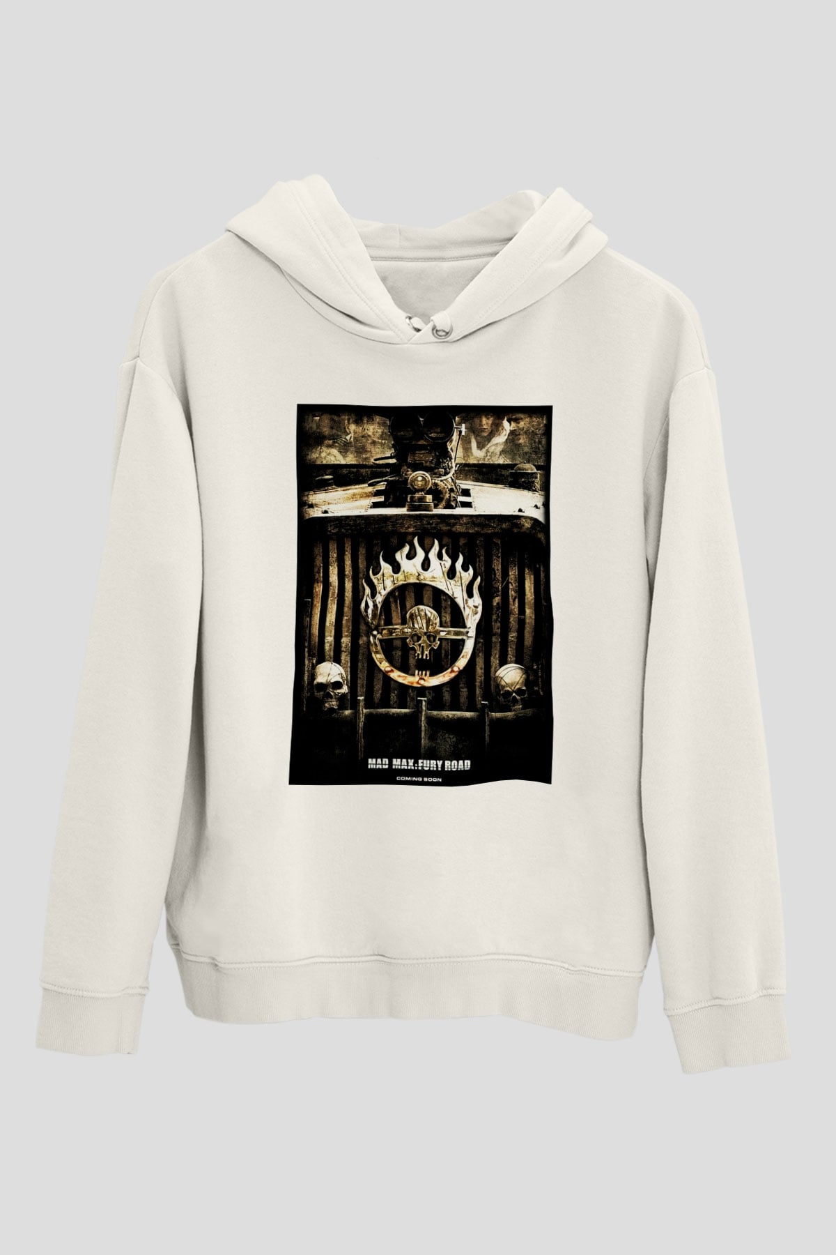 Mad Max Beyaz Unisex Hoodie