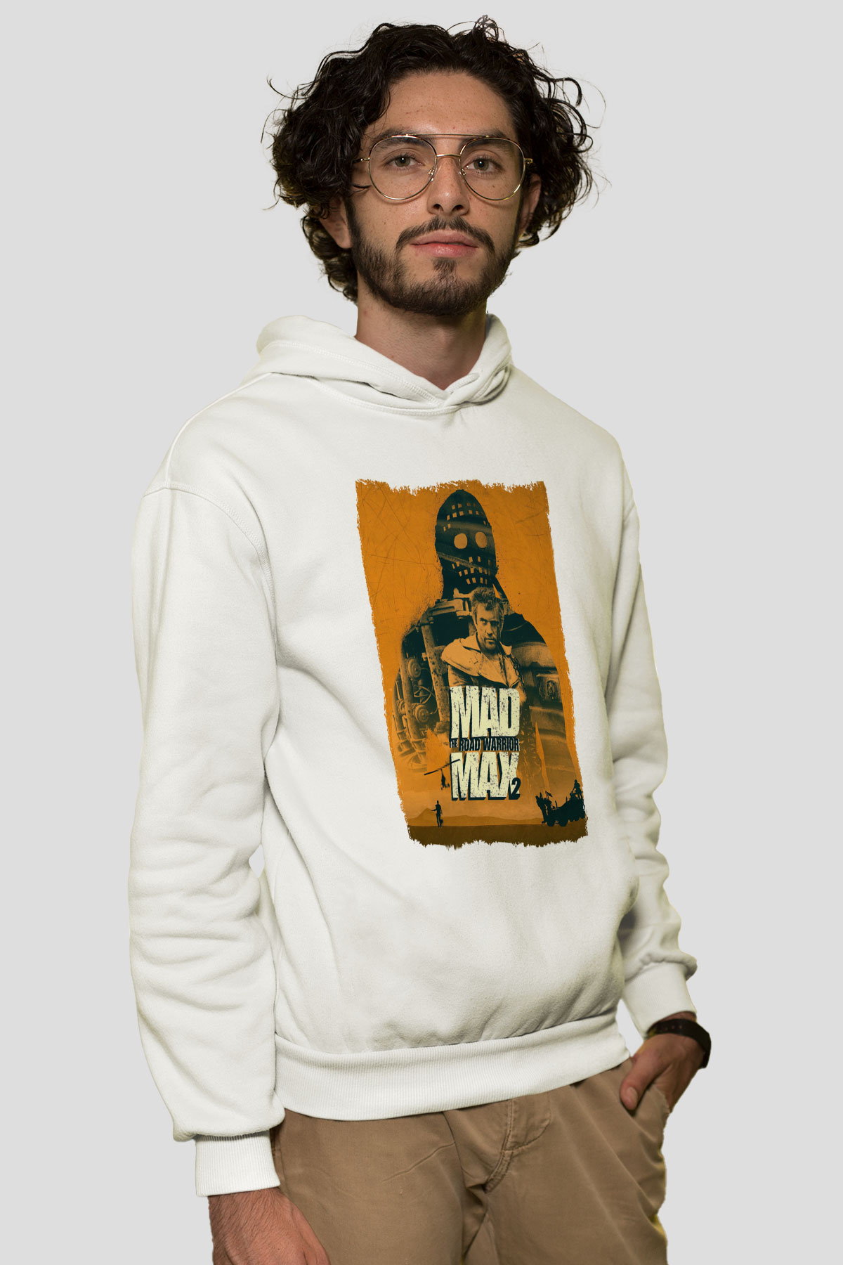 Mad Max Beyaz Unisex Hoodie