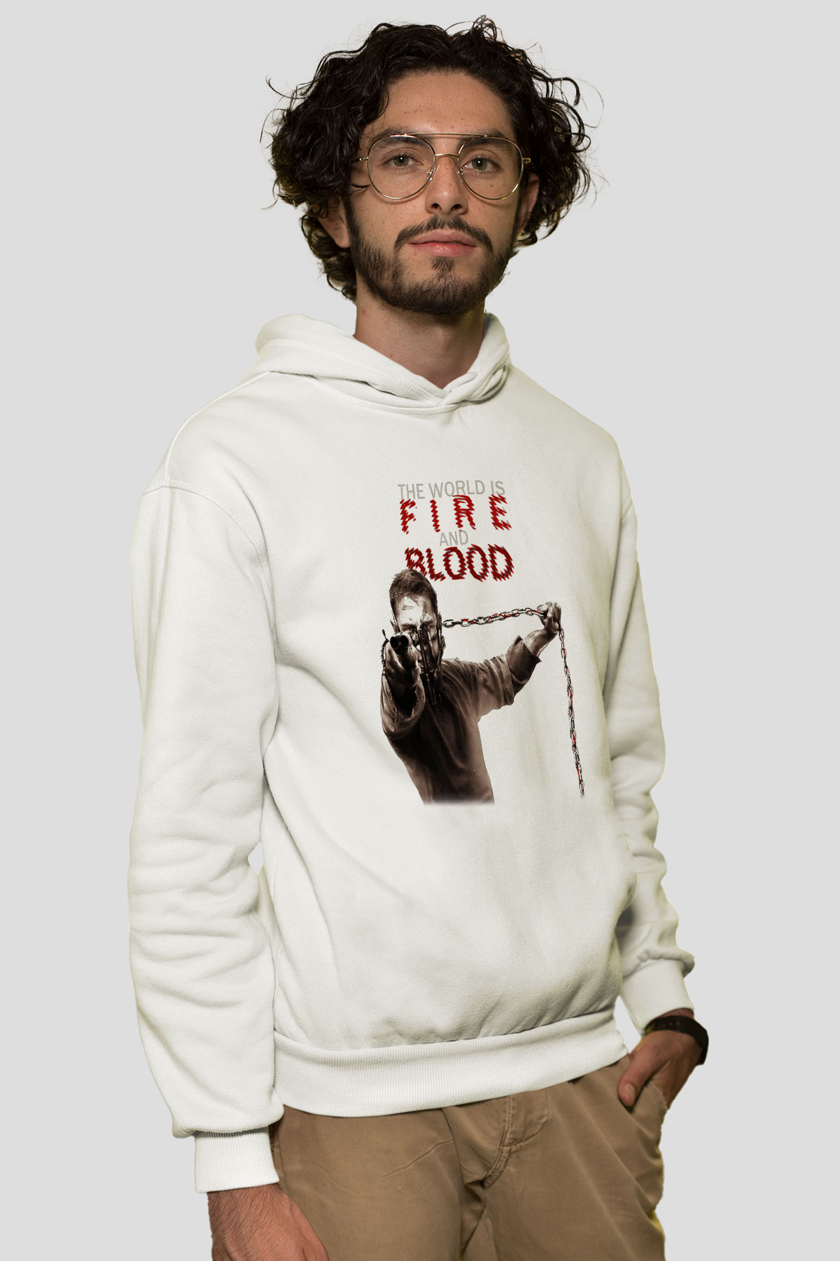 Mad Max Beyaz Unisex Hoodie