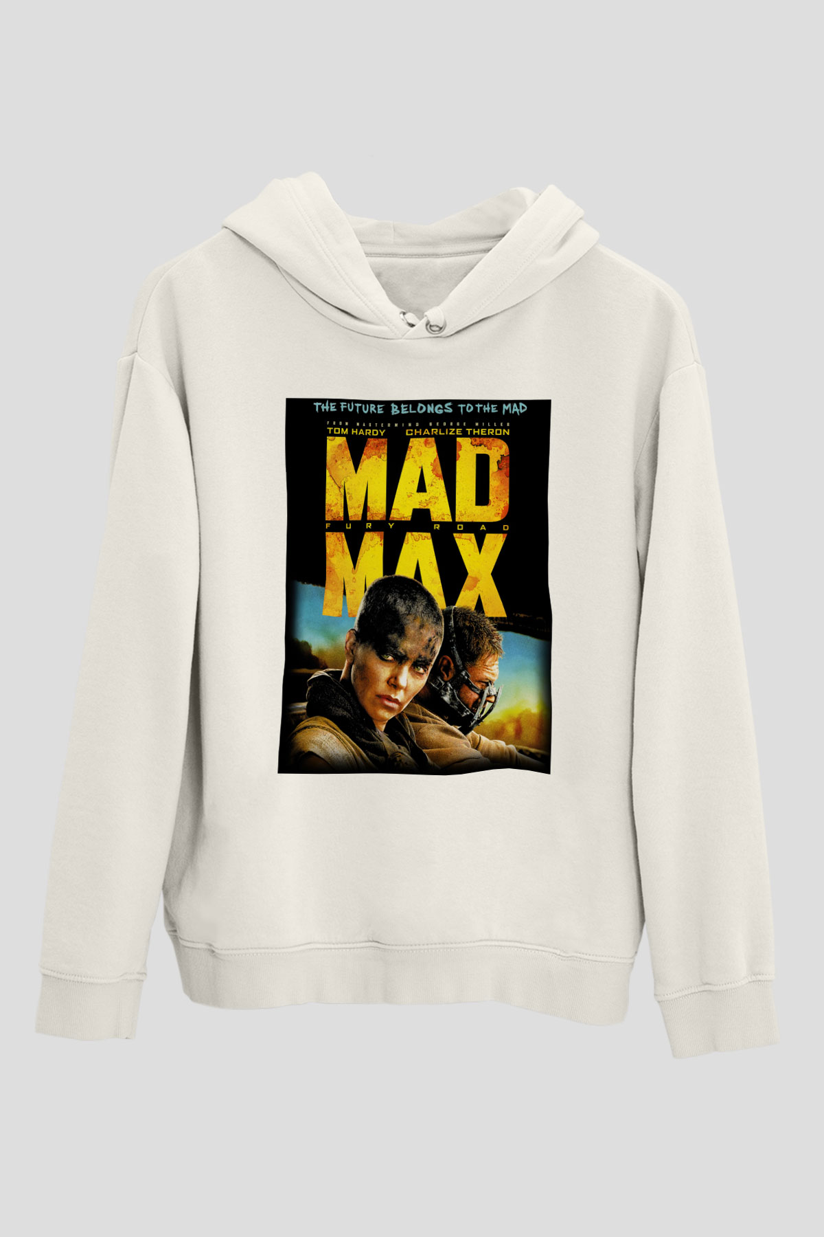 Mad Max Beyaz Unisex Hoodie