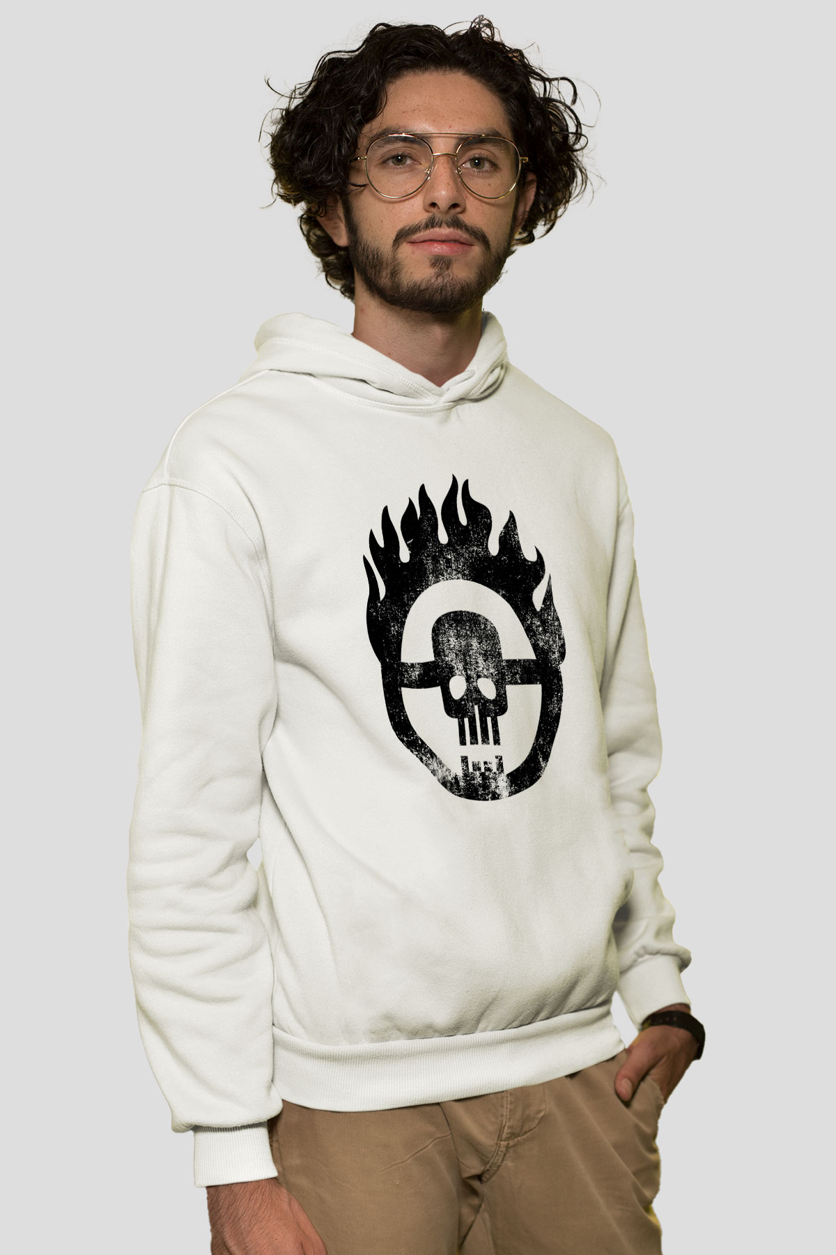 Mad Max Beyaz Unisex Hoodie