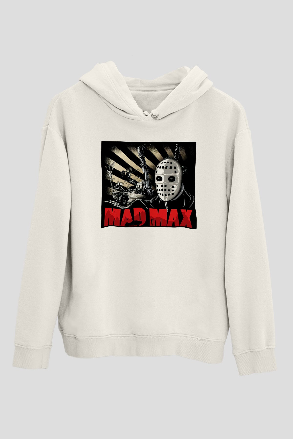 Mad Max Beyaz Unisex Hoodie