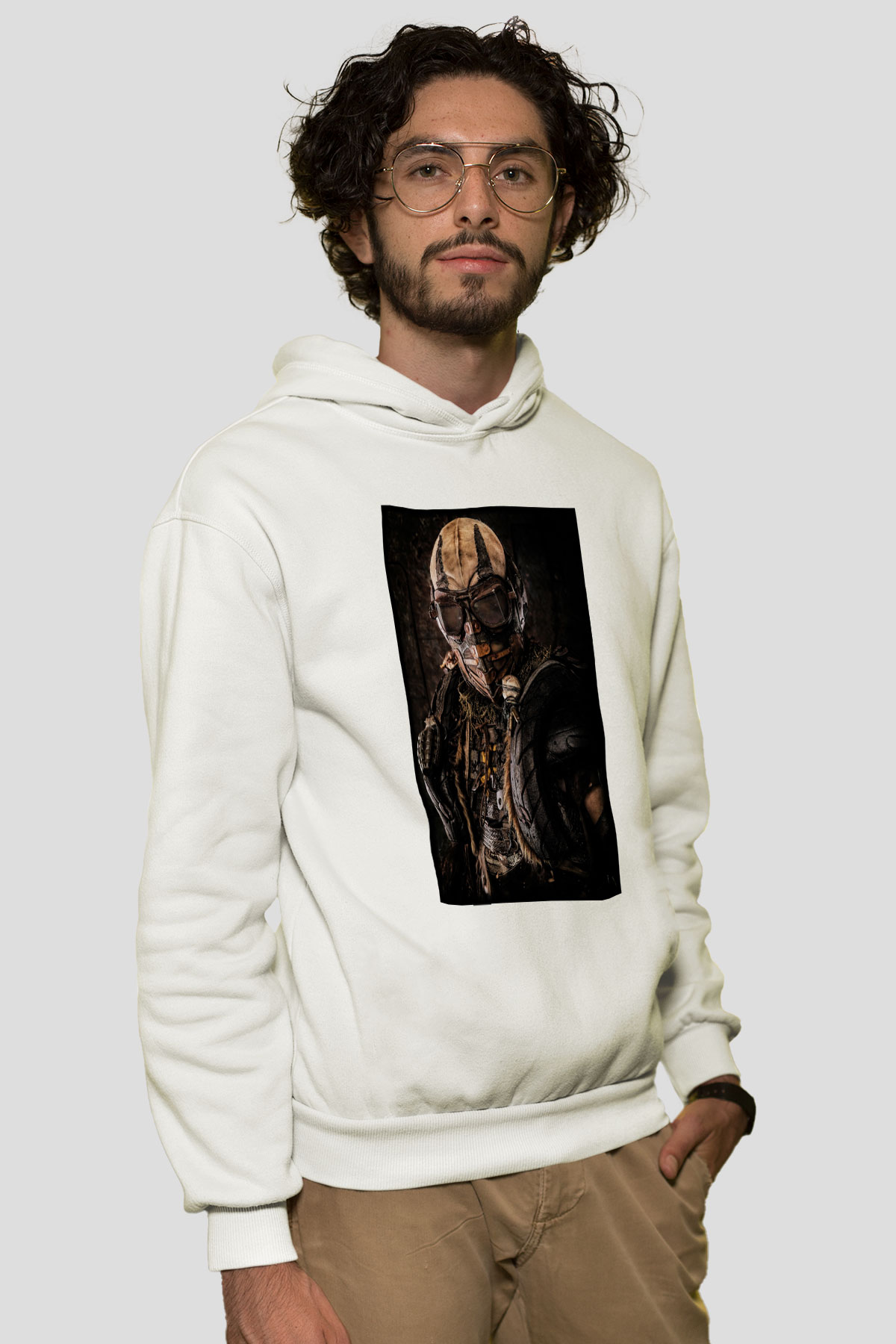 Mad Max Beyaz Unisex Hoodie
