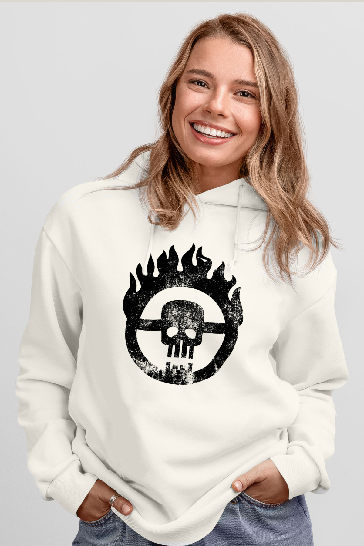 Mad Max Beyaz Unisex Hoodie