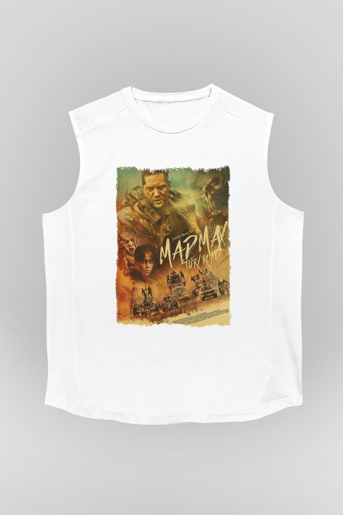 Mad Max Beyaz Unisex Kolsuz Tişört