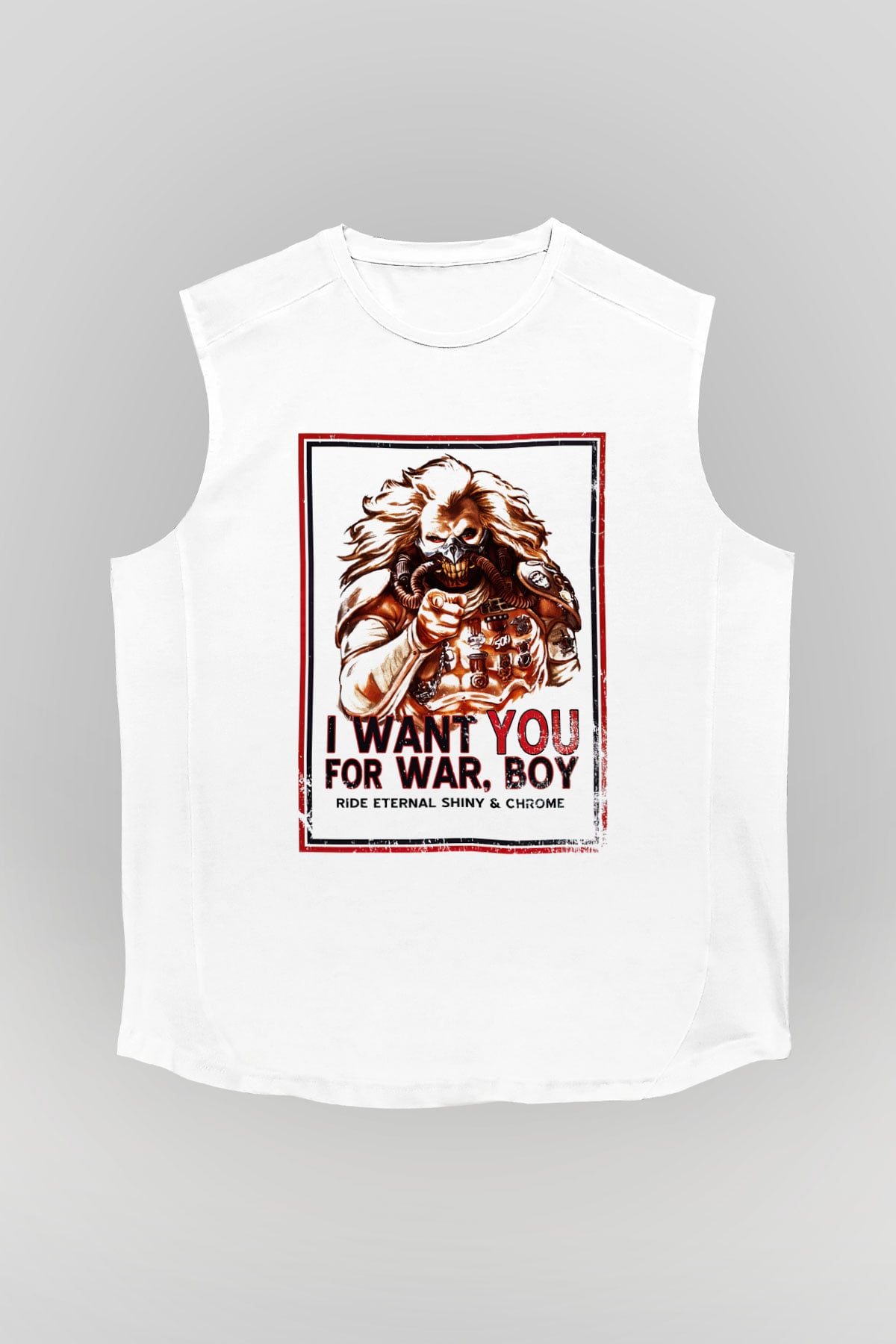 Mad Max Beyaz Unisex Kolsuz Tişört