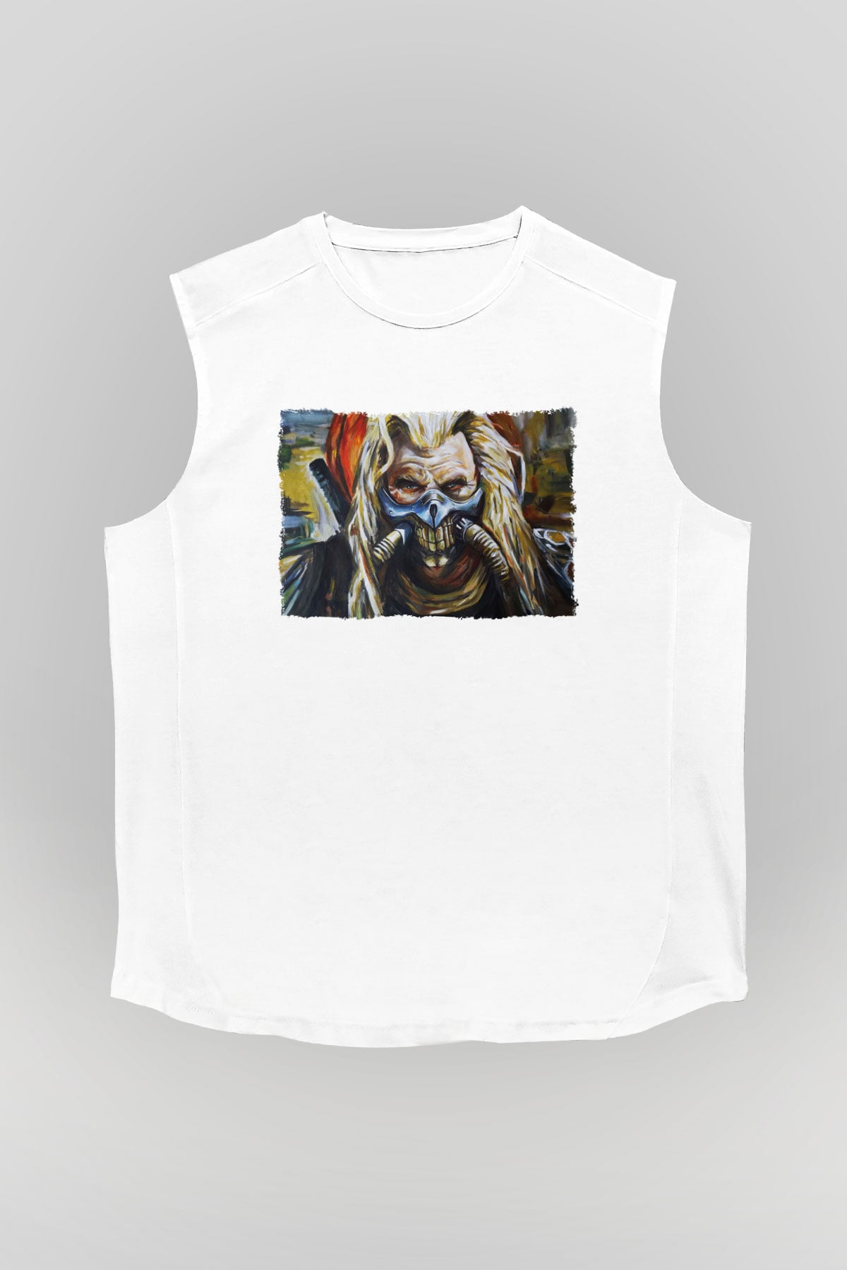 Mad Max Beyaz Unisex Kolsuz Tişört