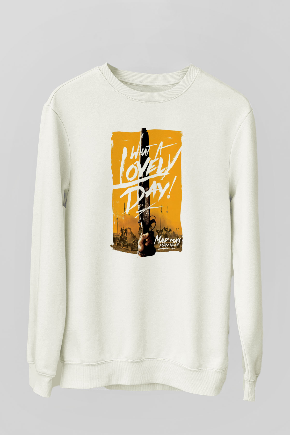 Mad Max Beyaz Unisex Sweatshirt