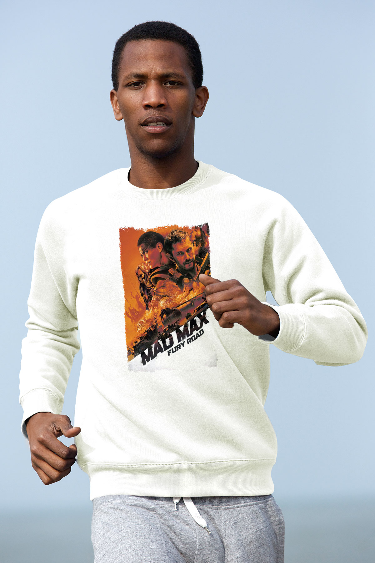 Mad Max Beyaz Unisex Sweatshirt