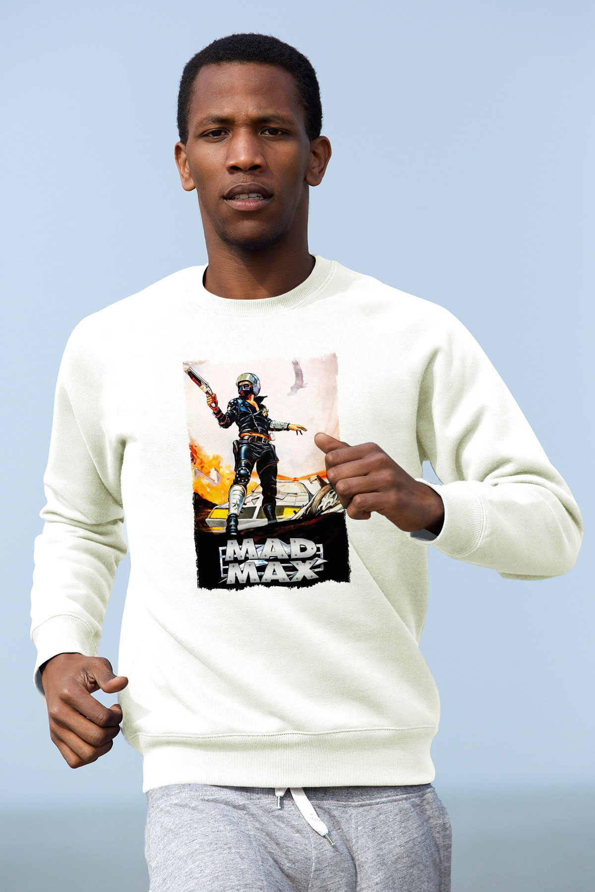 Mad Max Beyaz Unisex Sweatshirt