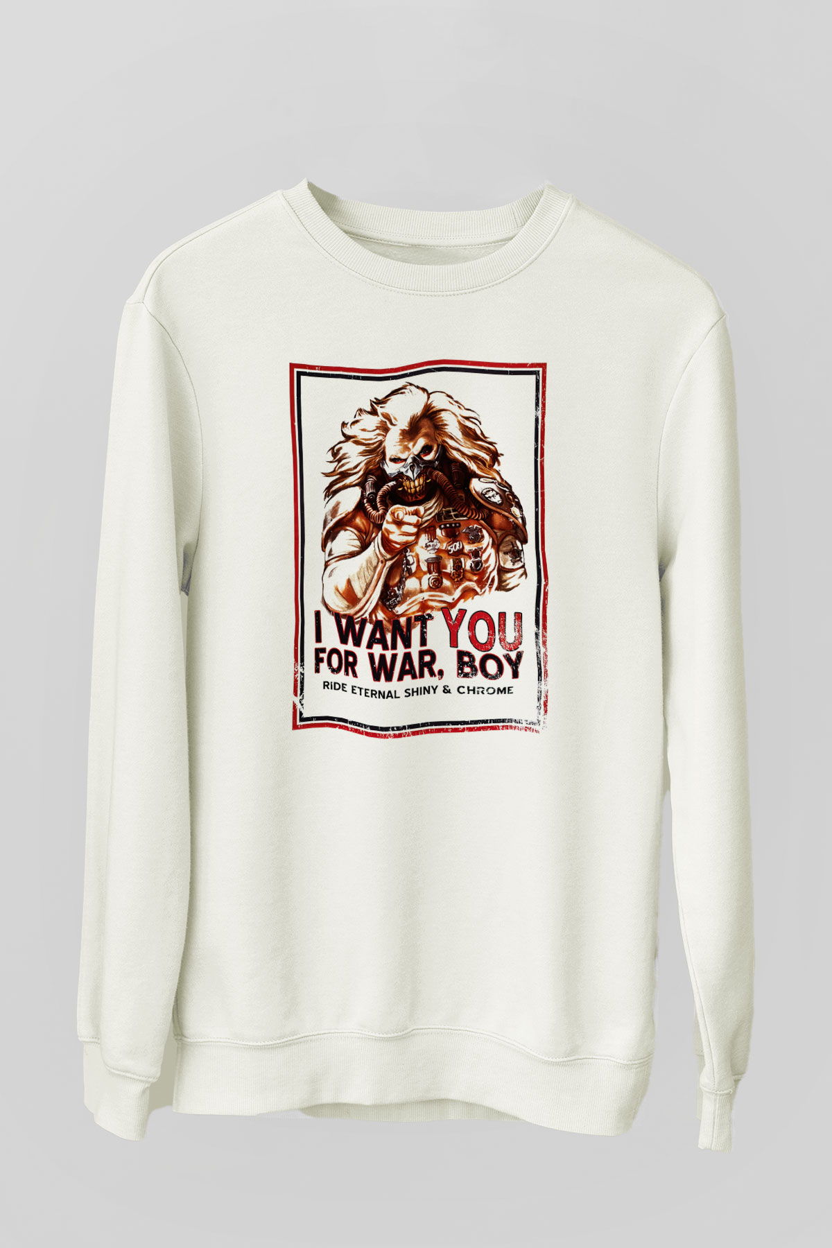 Mad Max Beyaz Unisex Sweatshirt