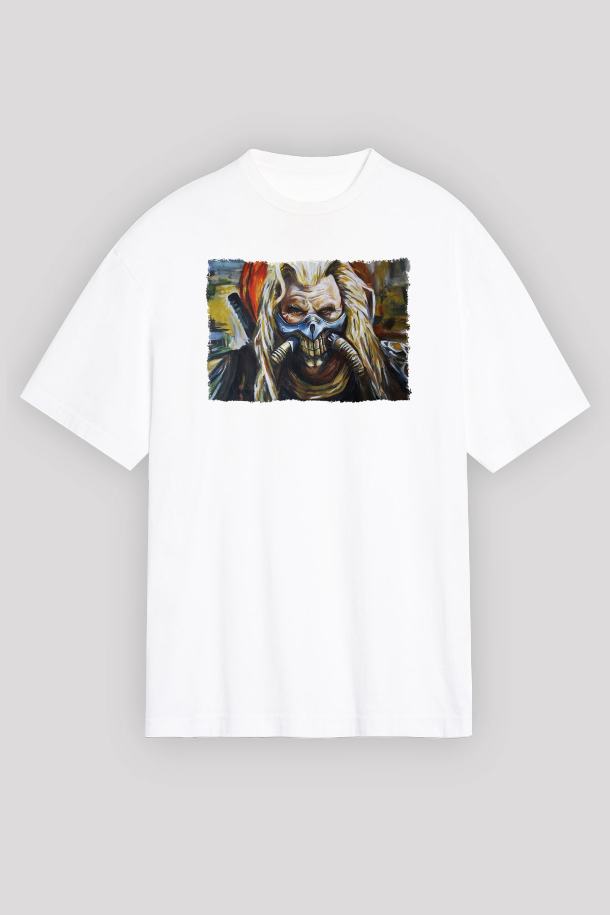 Mad Max Beyaz Oversize Tişört Oversize T-shirt