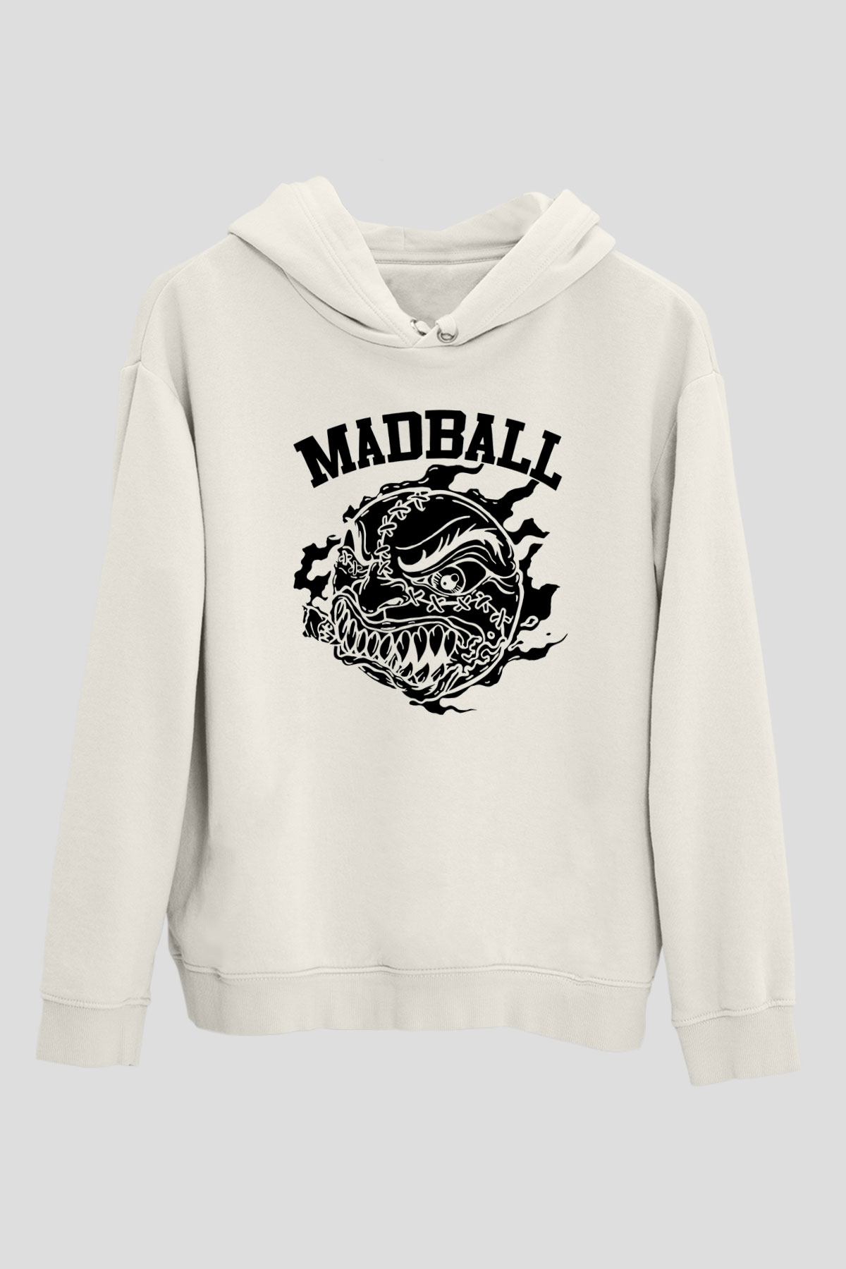 Madball Beyaz Unisex Kapşonlu Sweatshirt