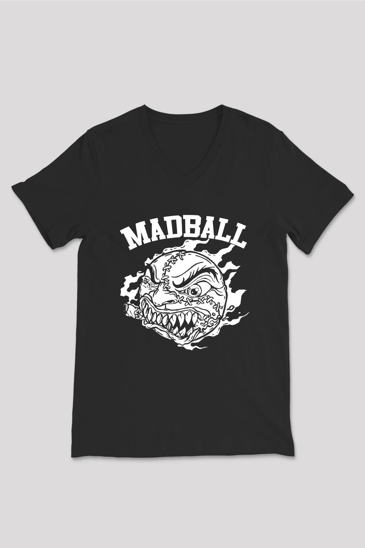 Madball Siyah Unisex V Yaka Tişört T-Shirt