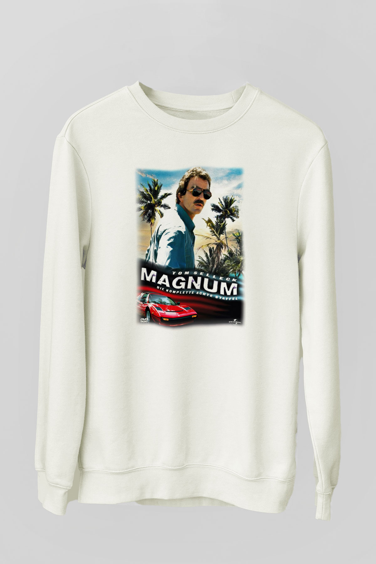 Magnum P.I. Beyaz Unisex Sweatshirt