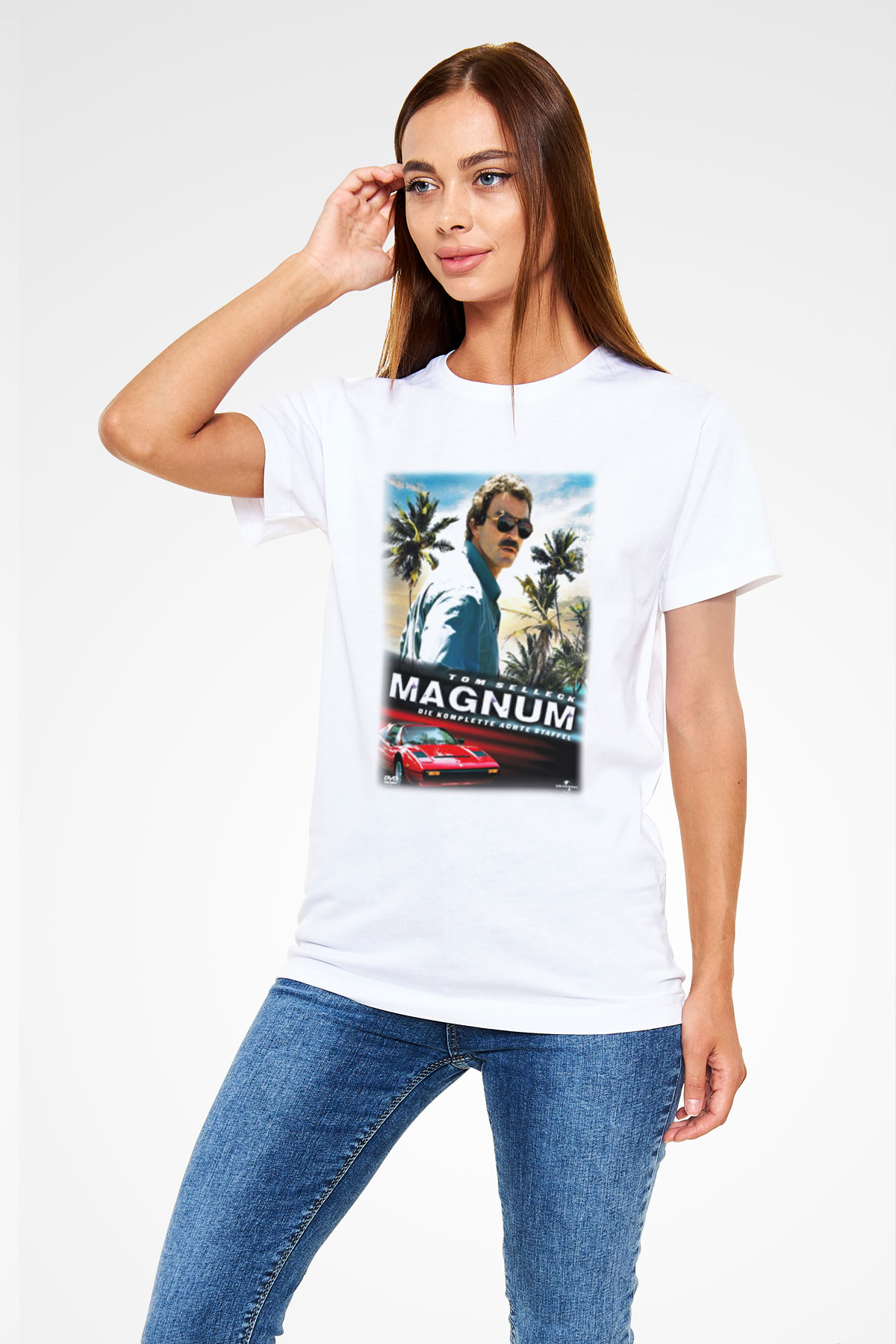 Magnum P.I. Beyaz Unisex Tişört T-Shirt