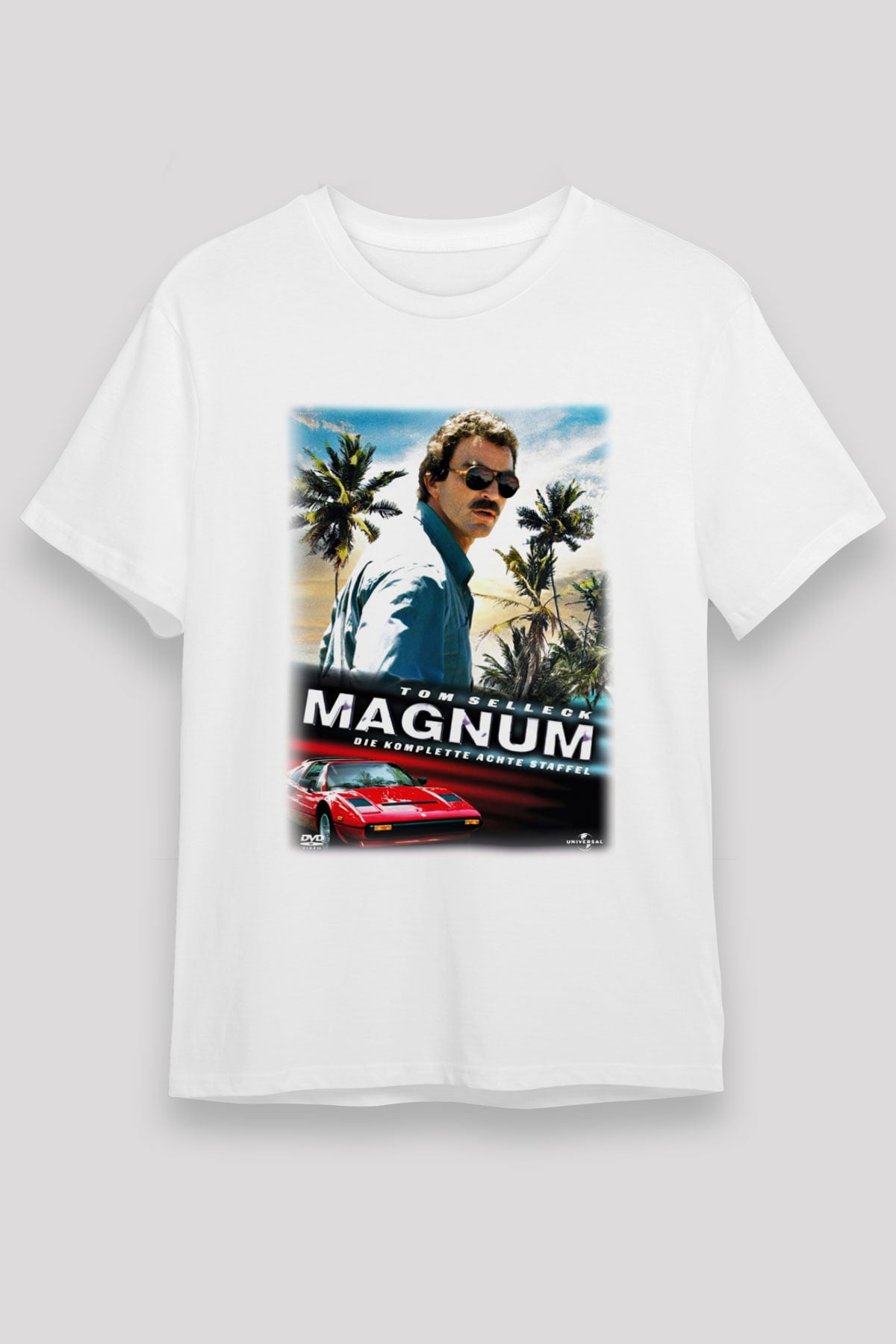 Magnum P.I. Beyaz Unisex Tişört T-Shirt
