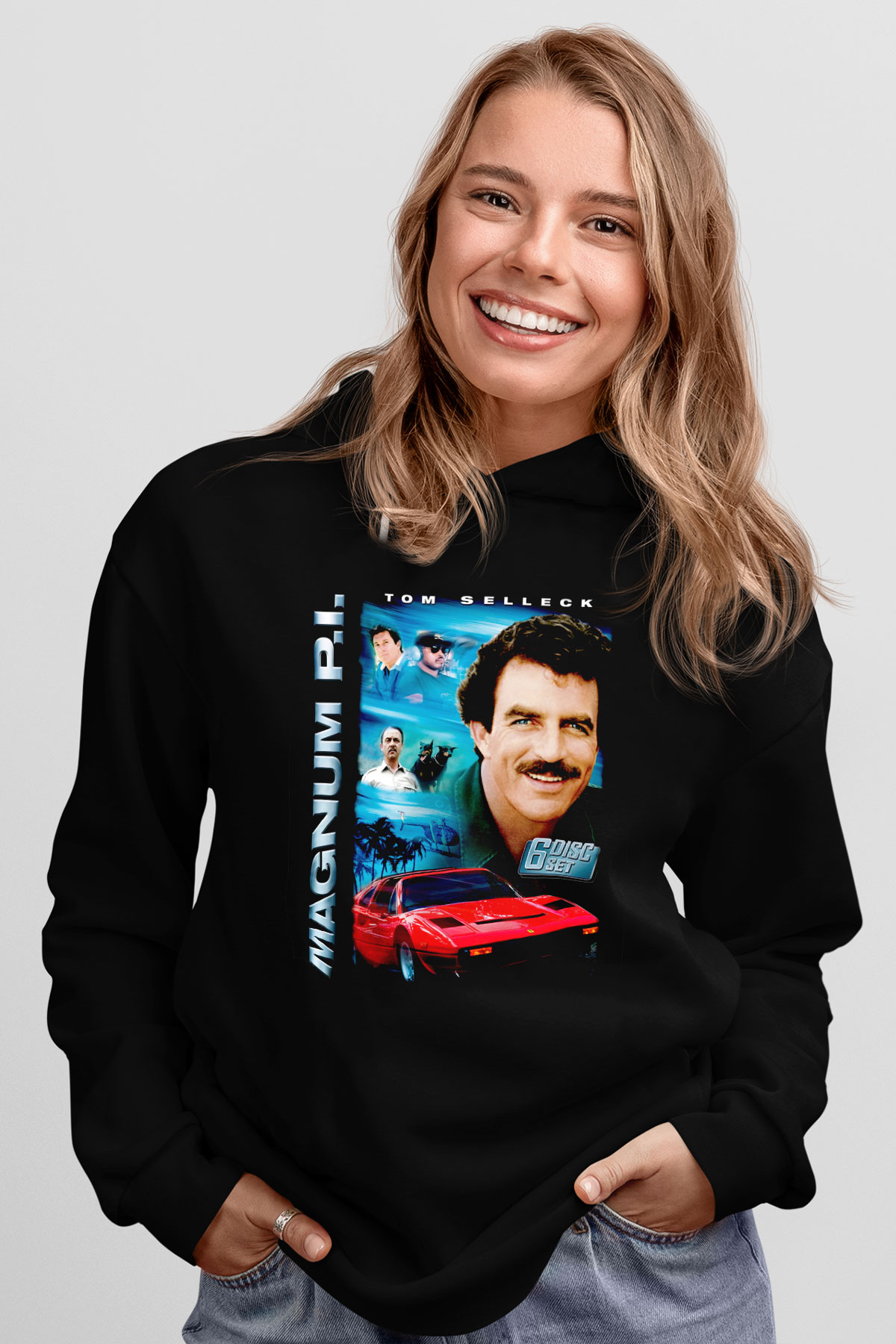 Magnum P.I. Siyah Unisex Hoodie