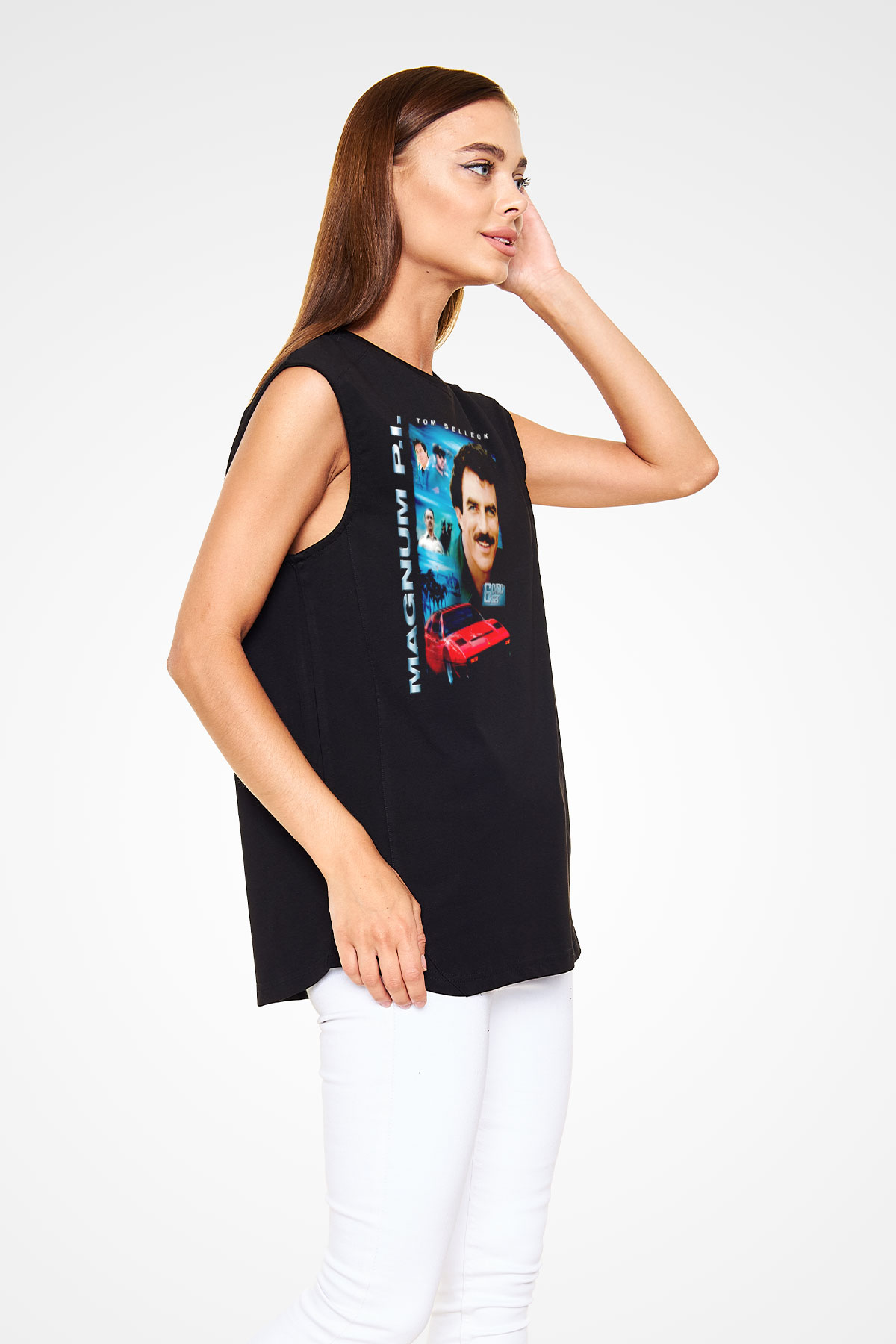 Magnum P.I. Siyah Unisex Kolsuz Tişört