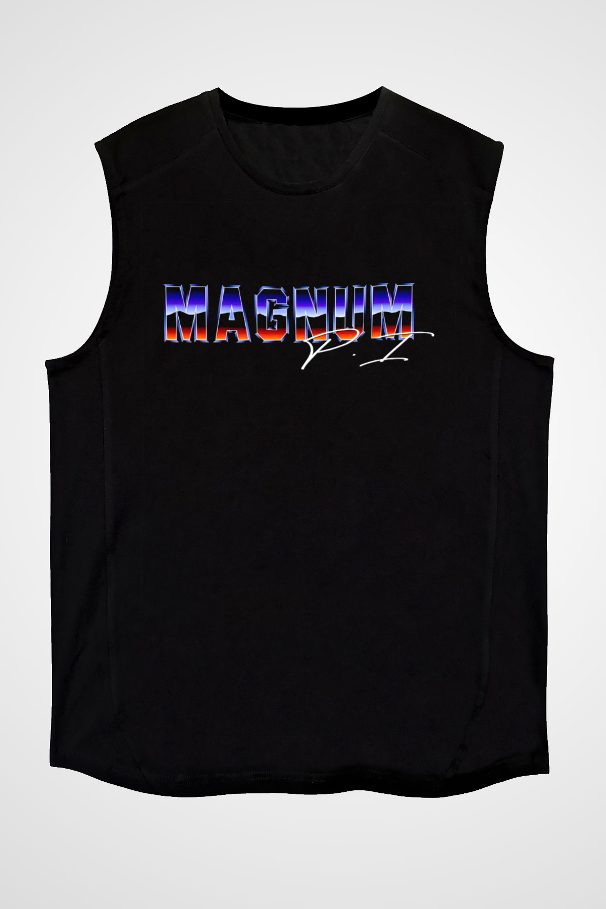 Magnum P.I. Siyah Unisex Kolsuz Tişört