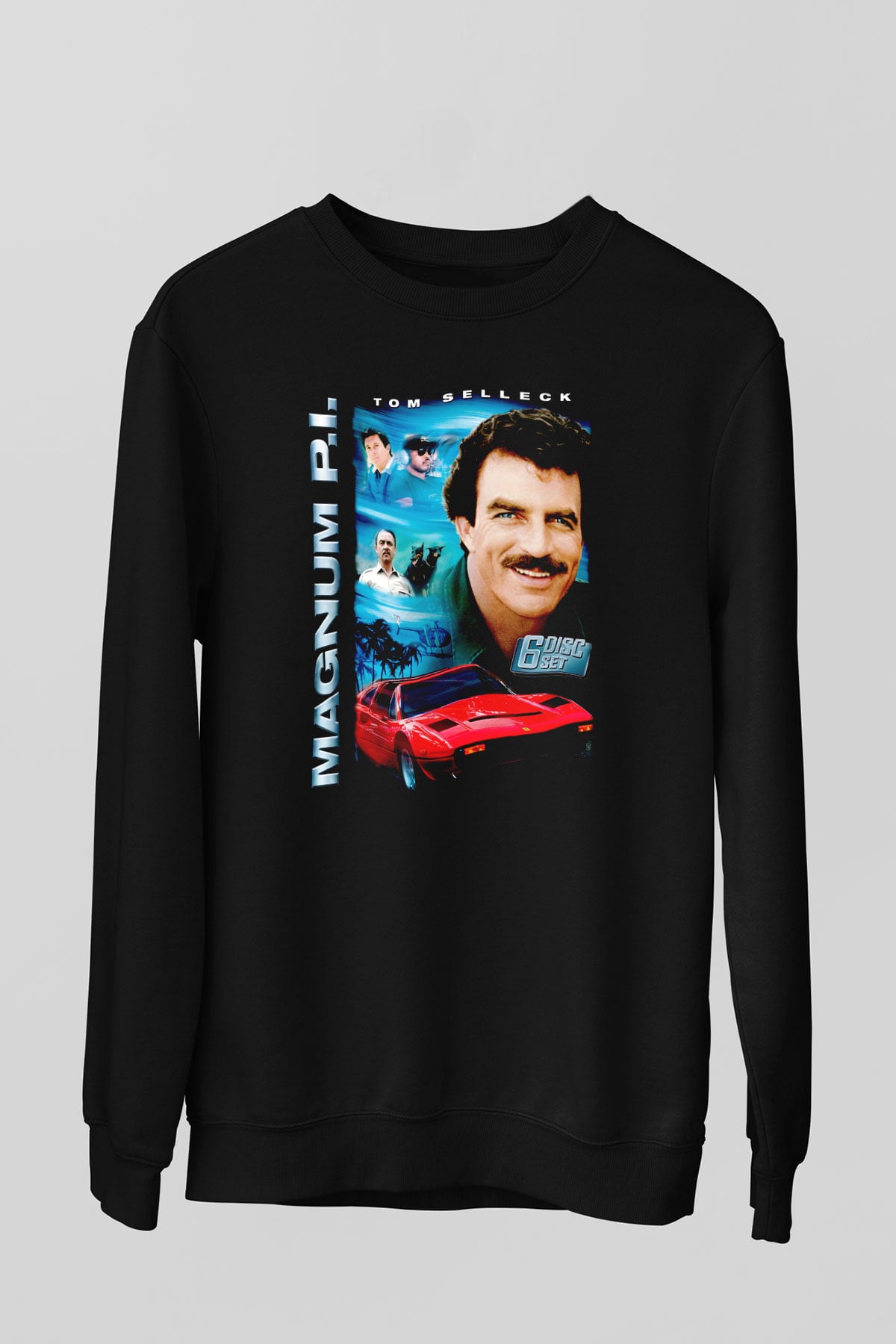 Magnum P.I. Siyah Unisex Sweatshirt