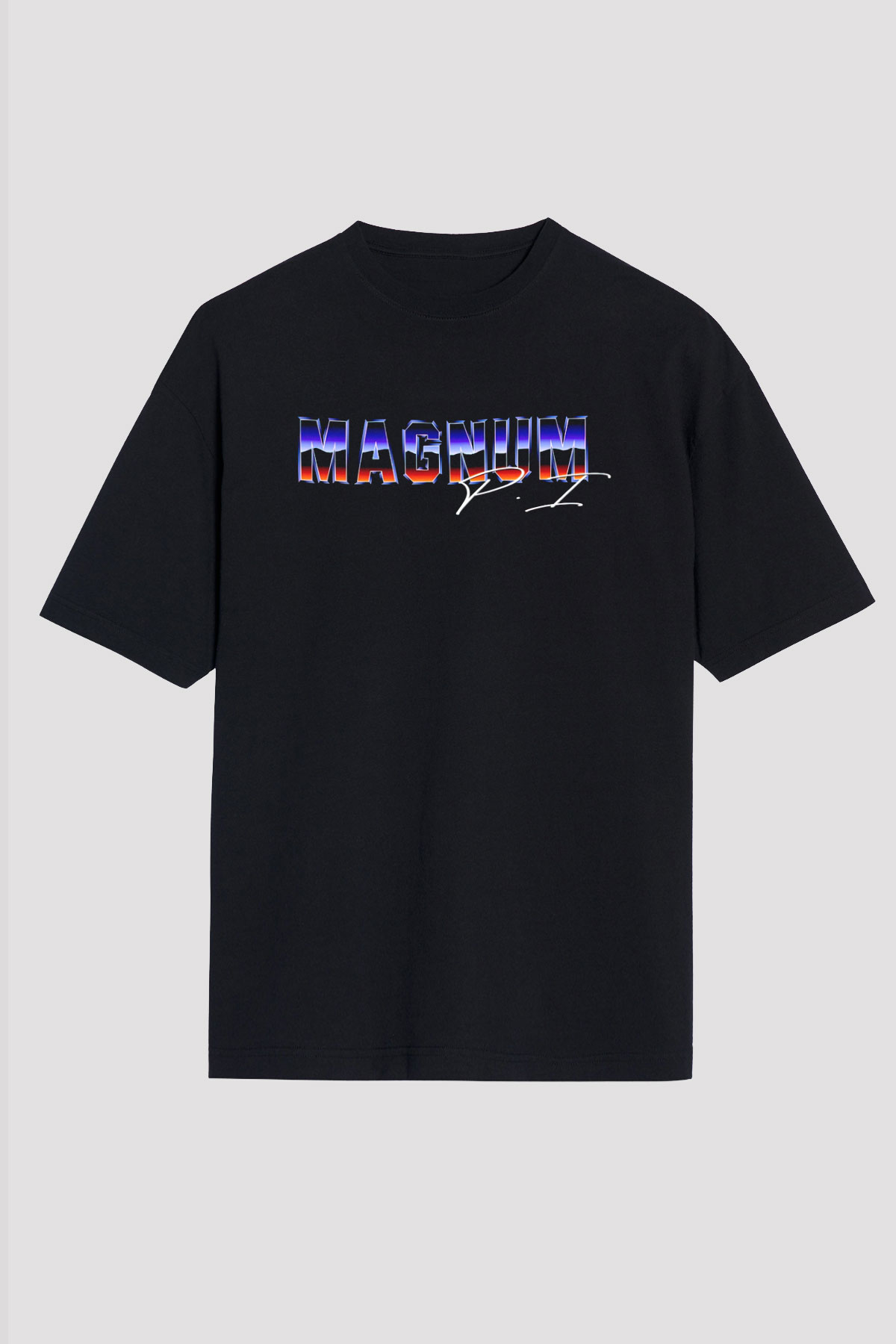 Magnum P.I. Siyah Oversize Tişört Oversize T-shirt