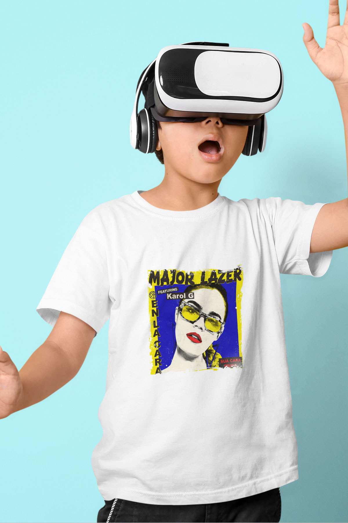 Major Lazer Baskılı Beyaz Çocuk Tişört