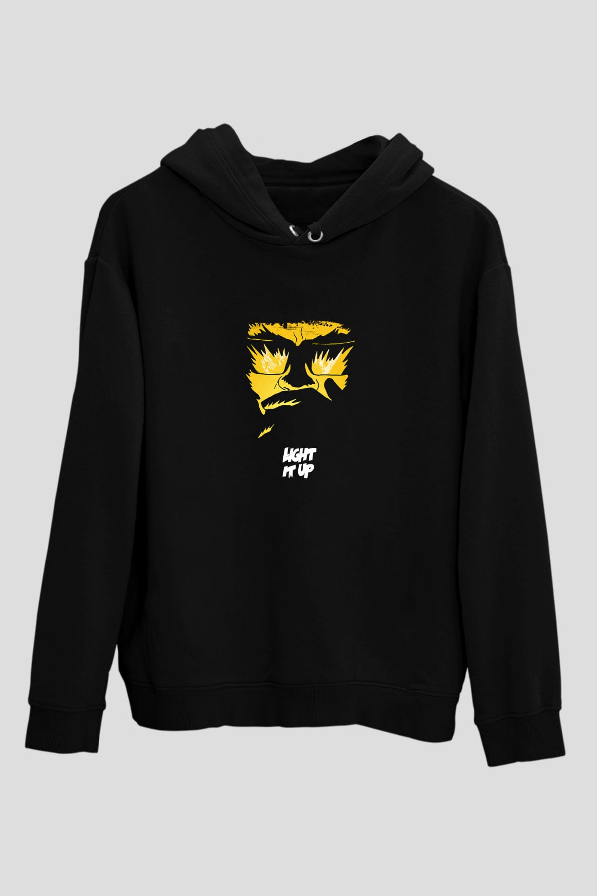Major Lazer Baskılı Unisex Siyah Hoodie