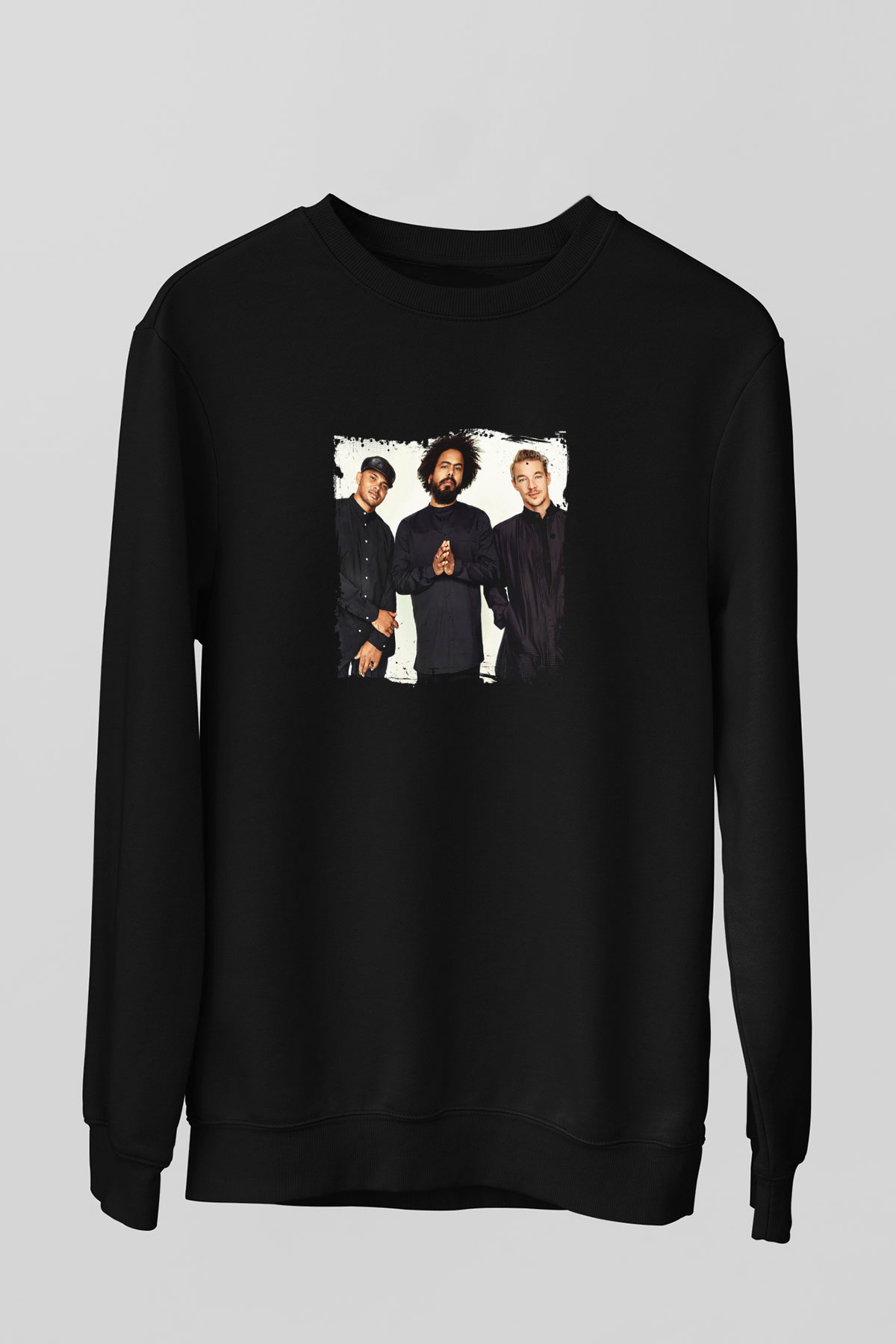 Major Lazer Baskılı Unisex Siyah Sweatshirt