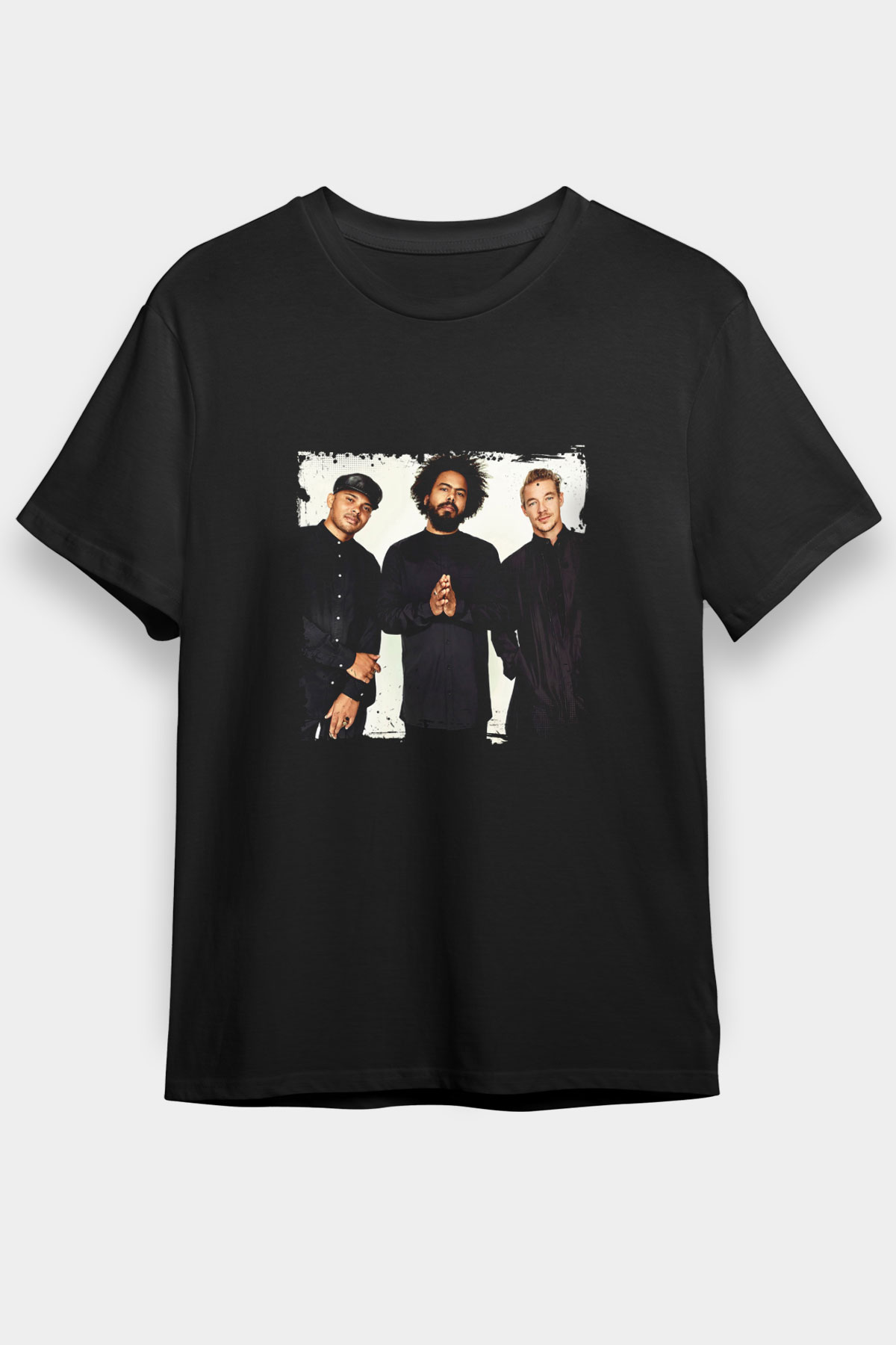 Major Lazer Baskılı Unisex Siyah Tişört