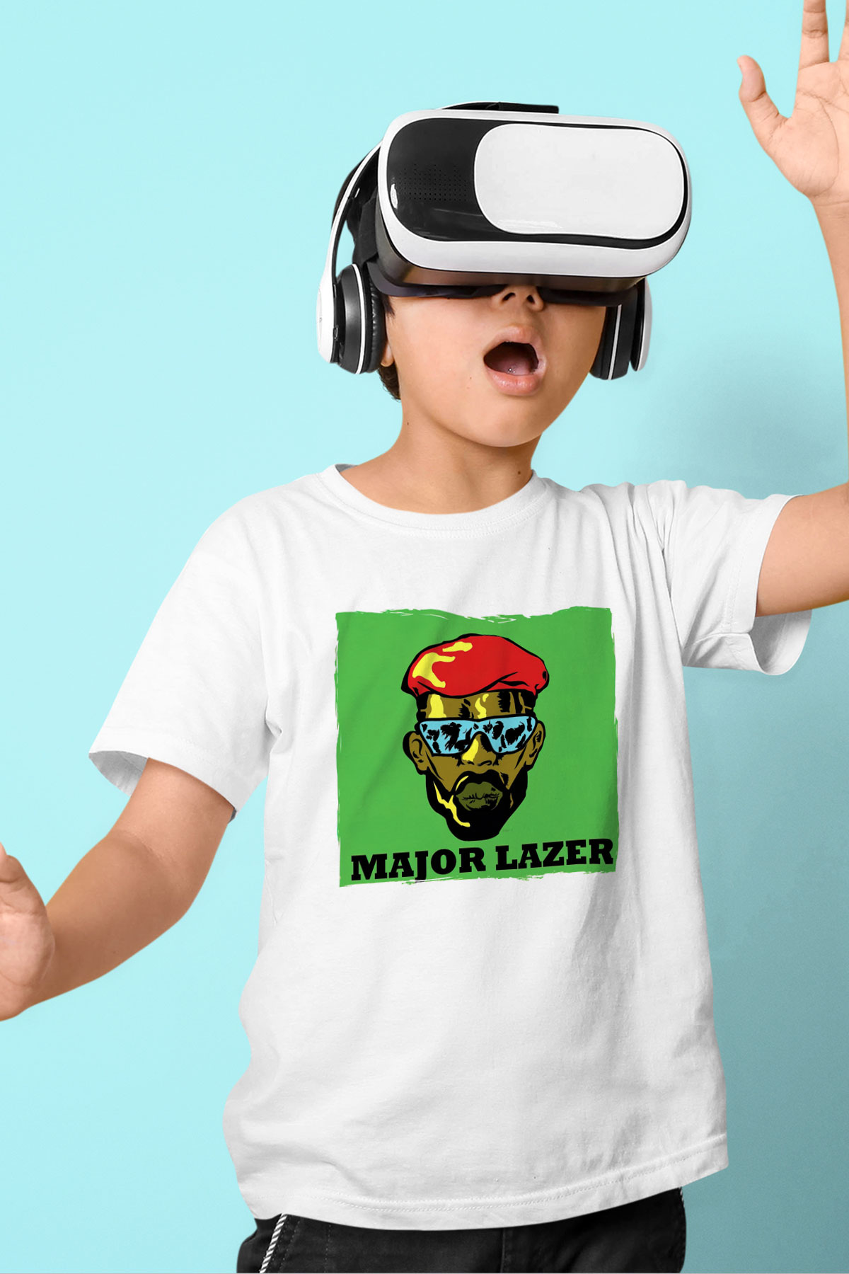 Major Lazer Beyaz Unisex Çocuk Tişört