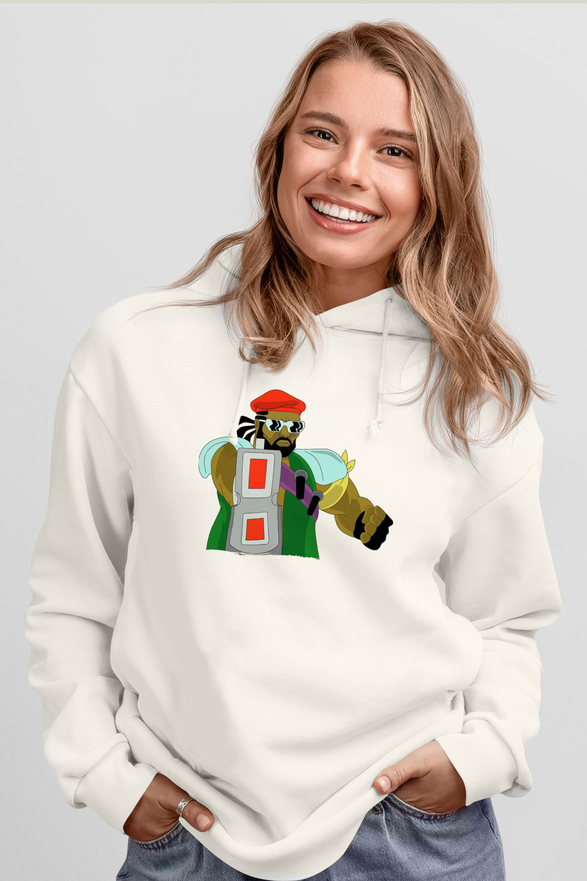 Major Lazer Beyaz Unisex Kapüşonlu Sweatshirt