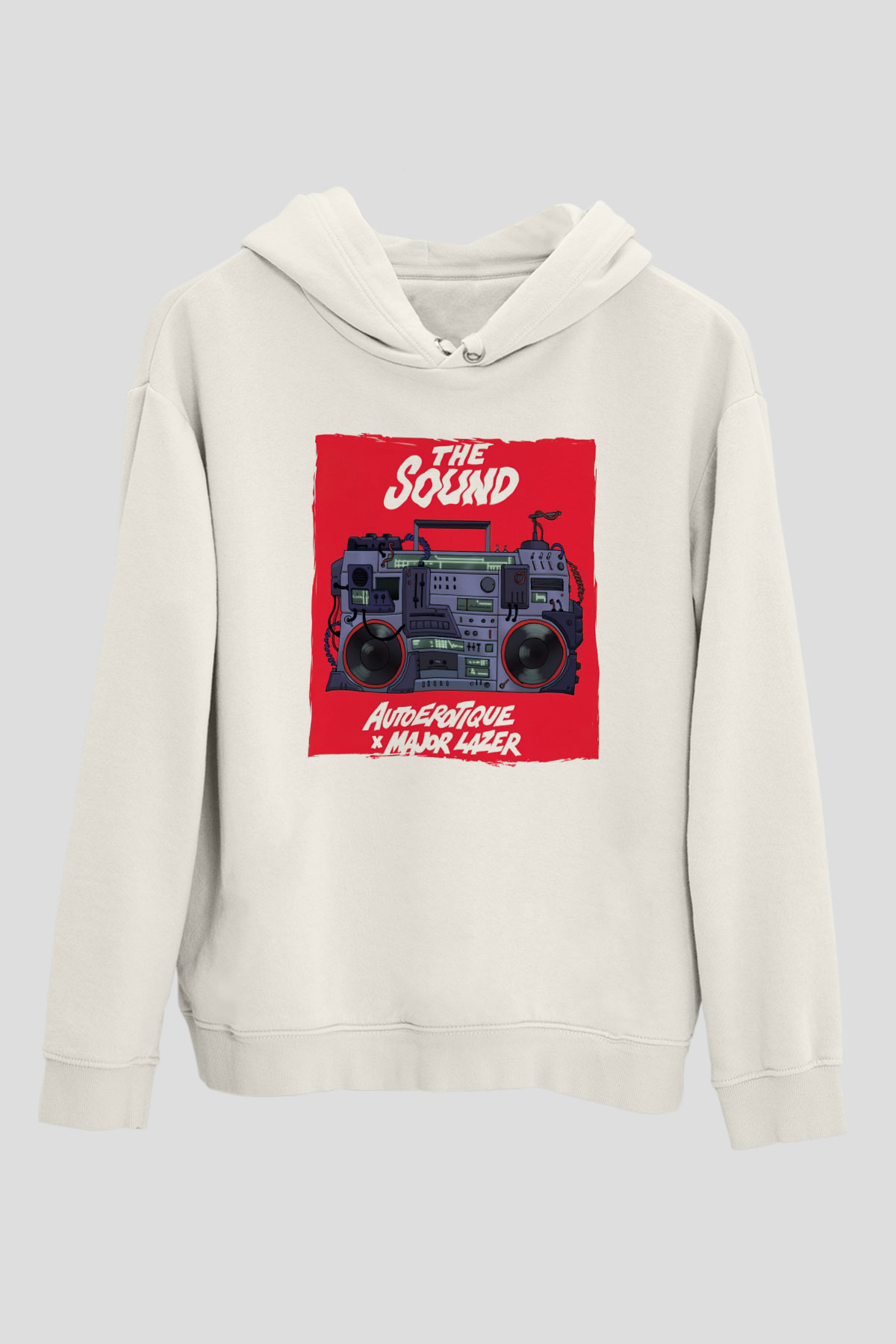 Major Lazer Beyaz Unisex Kapüşonlu Sweatshirt
