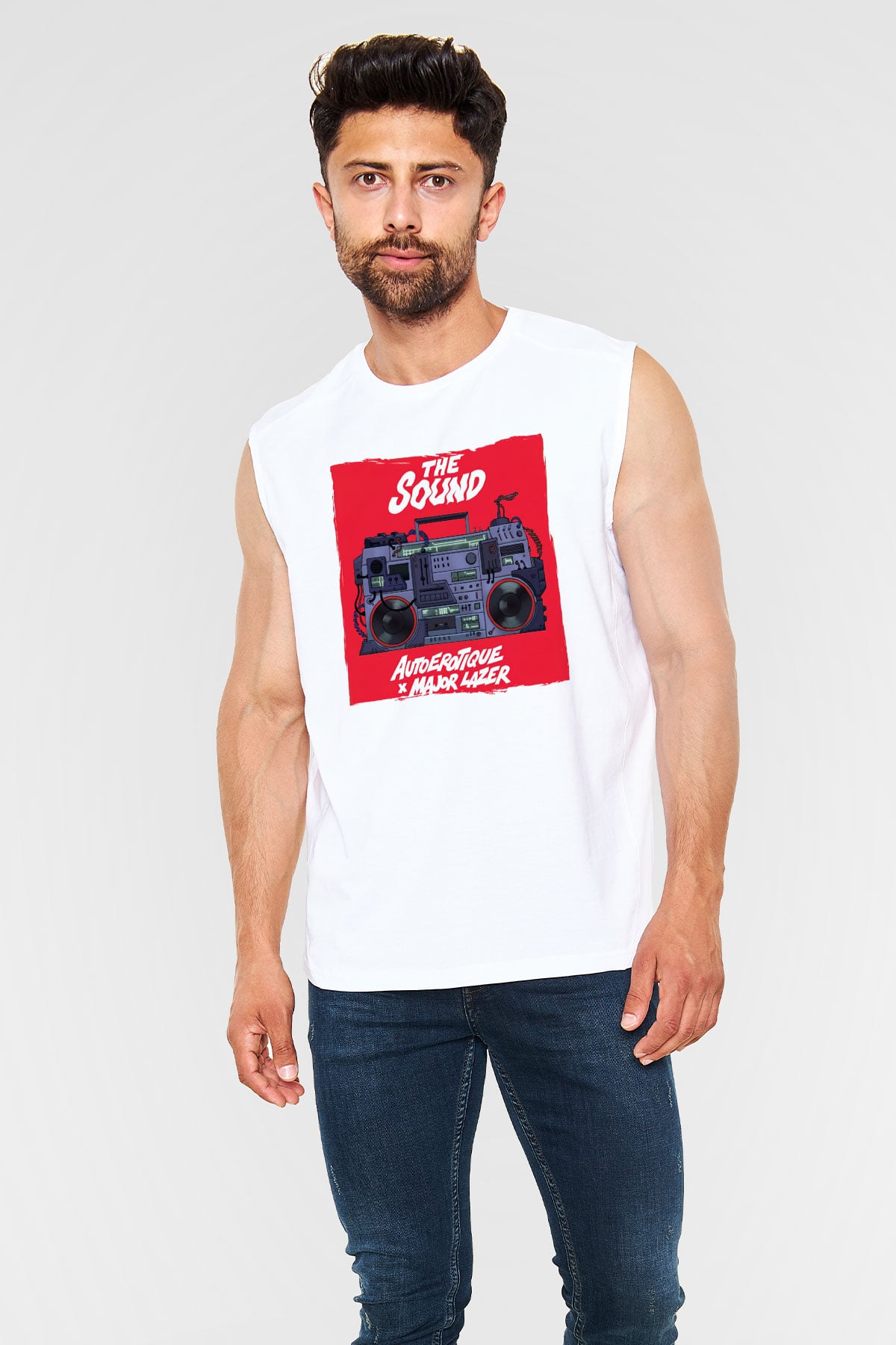Major Lazer Beyaz Unisex Kolsuz Tişört