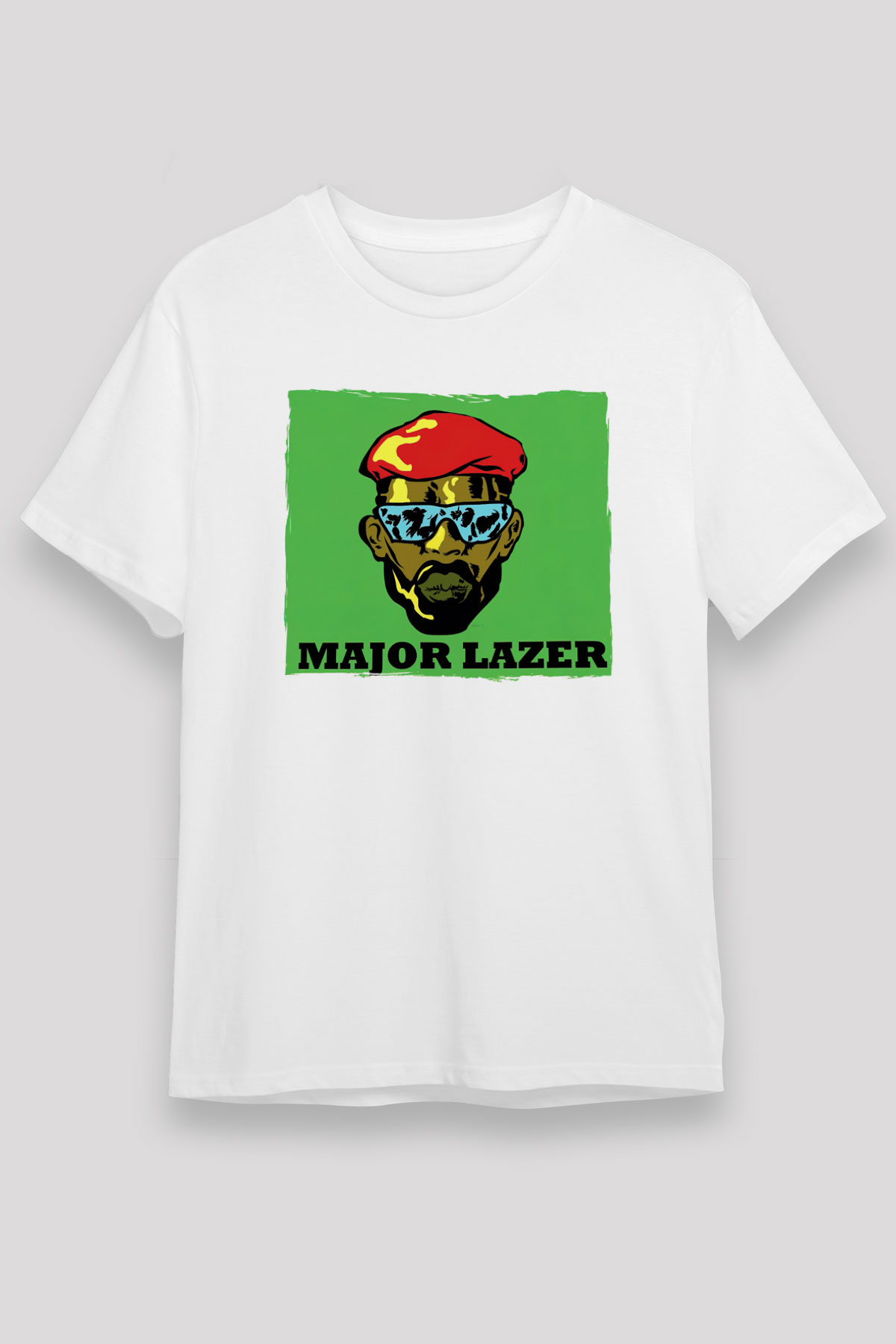 Major Lazer Beyaz Unisex Tişört T-Shirt - TişörtFabrikası