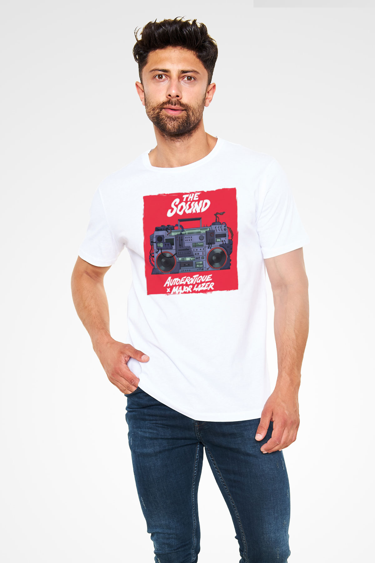 Major Lazer Beyaz Unisex Tişört T-Shirt - TişörtFabrikası