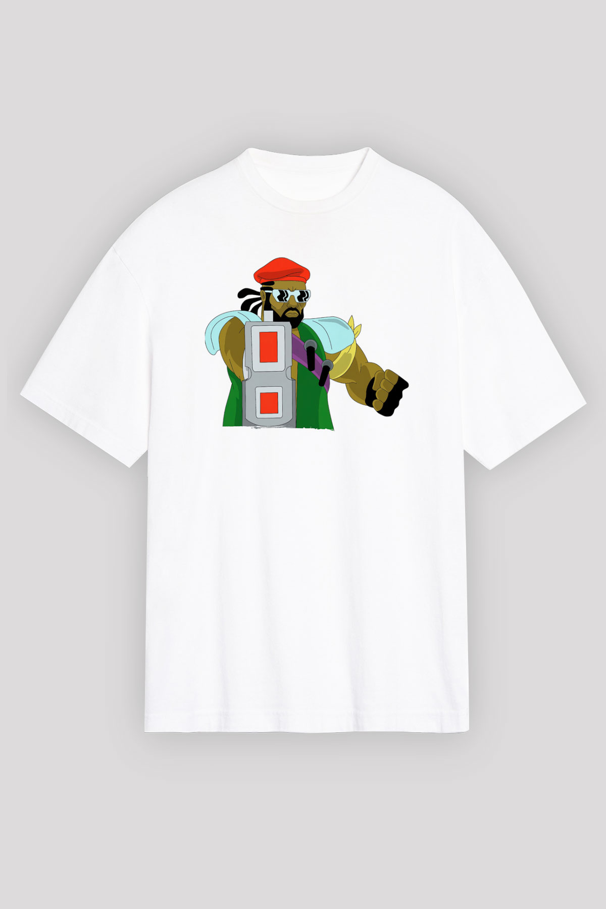 Major Lazer Beyaz Oversize Tişört Oversize T-shirt - TişörtFabrikası