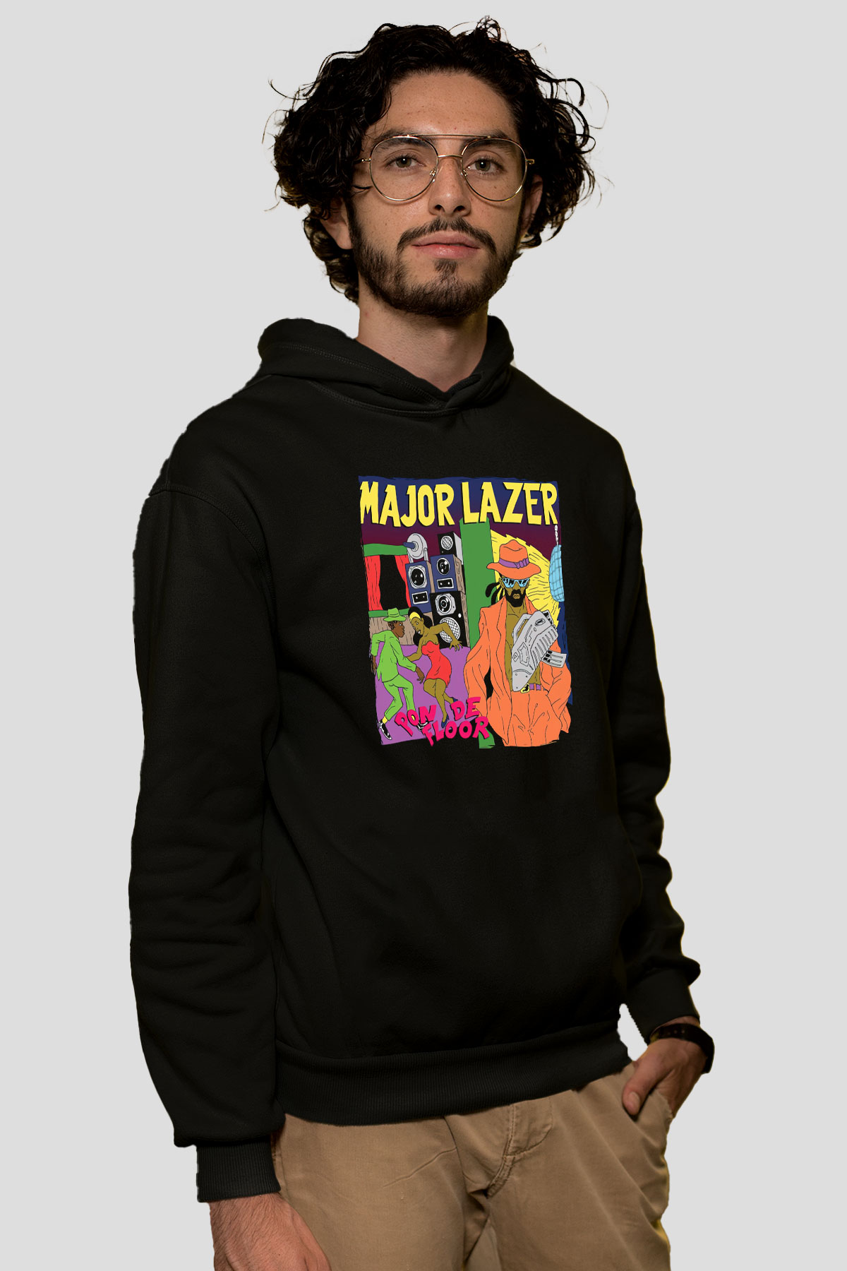 Major Lazer Siyah Unisex Kapüşonlu Sweatshirt