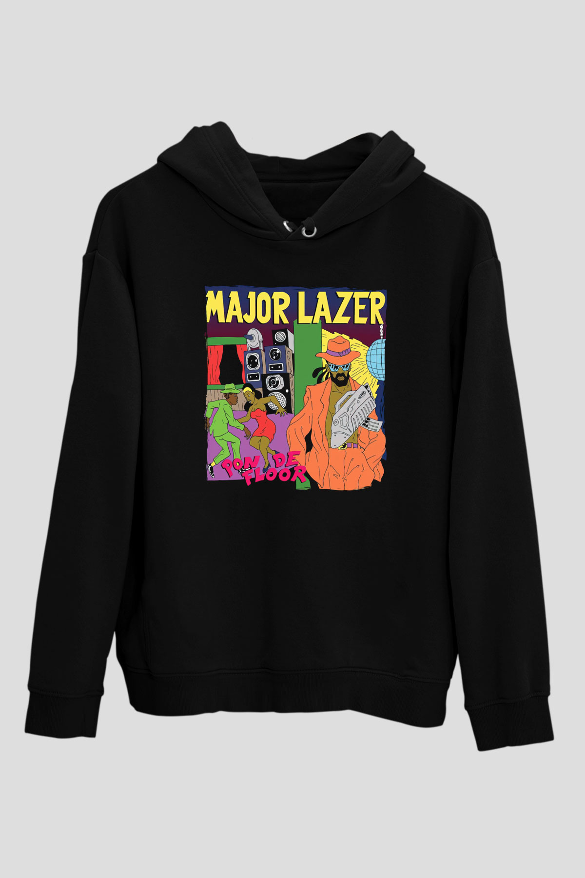 Major Lazer Siyah Unisex Kapüşonlu Sweatshirt