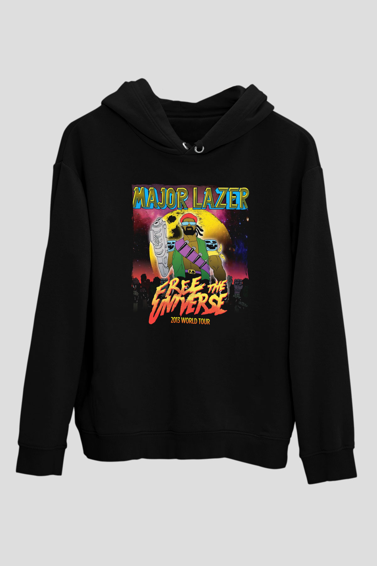 Major Lazer Siyah Unisex Kapüşonlu Sweatshirt