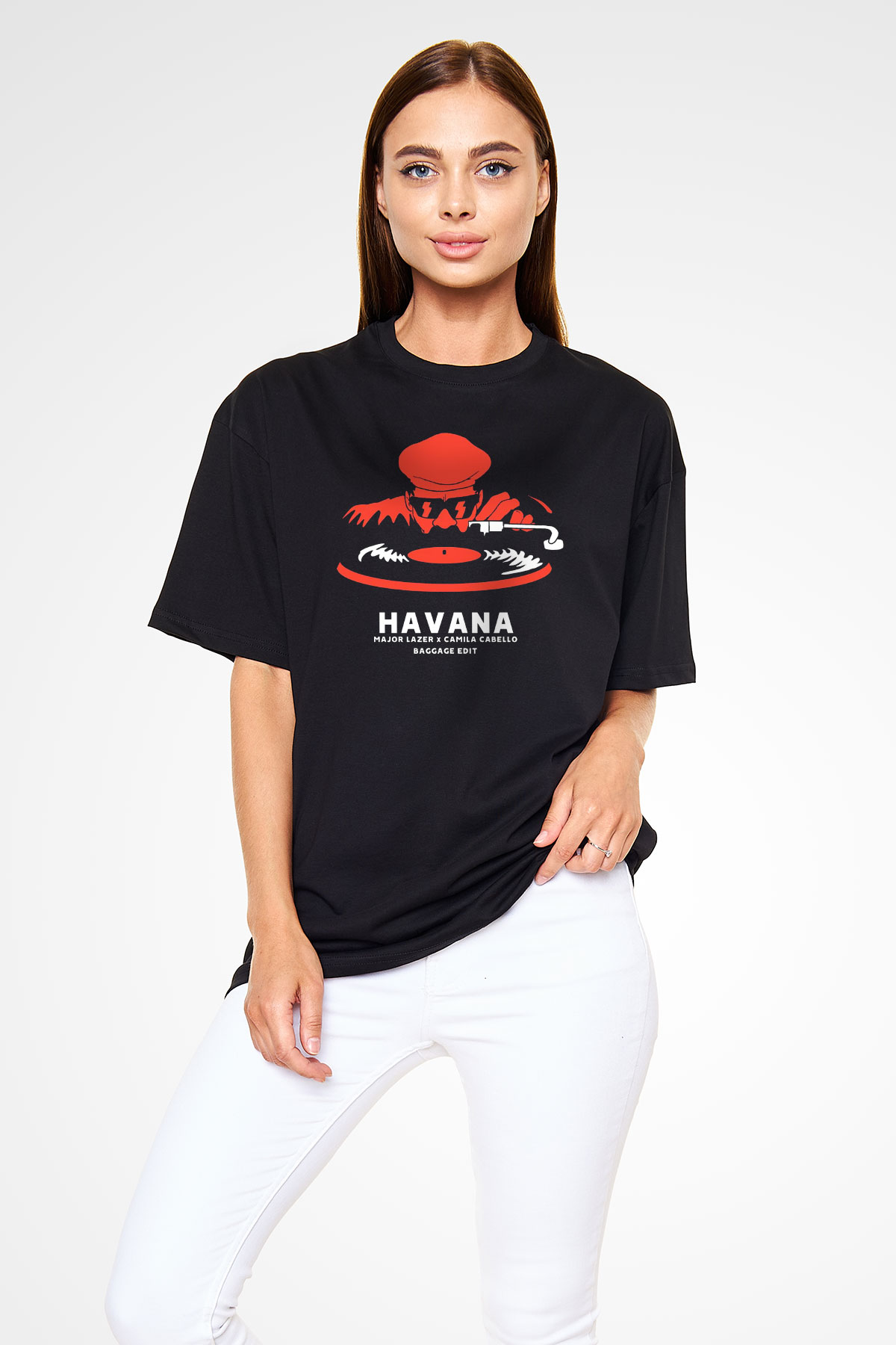 Major Lazer Siyah Oversize Tişört Oversize T-shirt - TişörtFabrikası