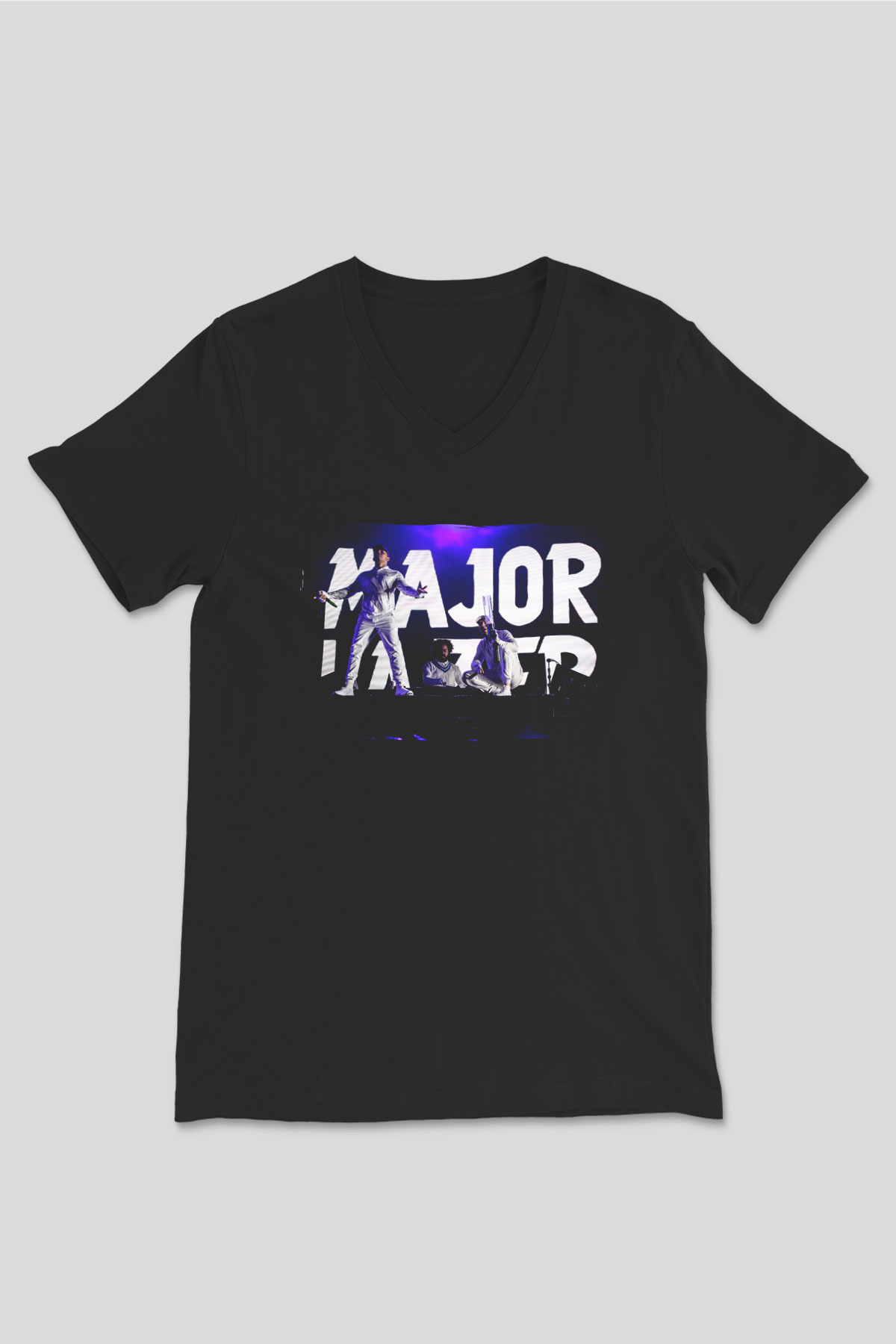 Major Lazer Siyah Unisex V Yaka Tişört