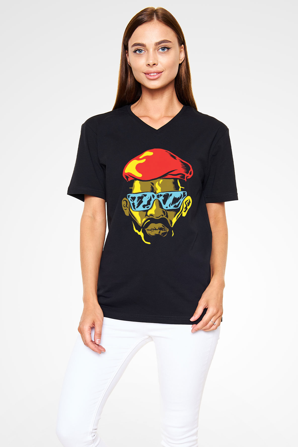 Major Lazer Siyah Unisex V Yaka Tişört