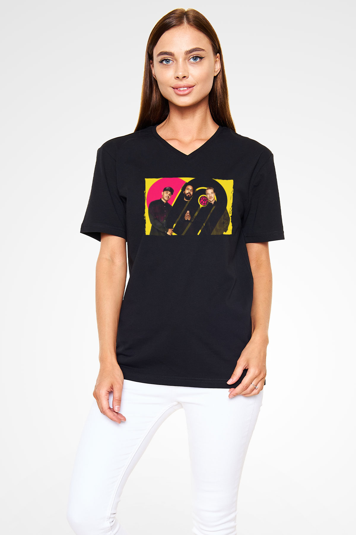 Major Lazer Siyah Unisex V Yaka Tişört
